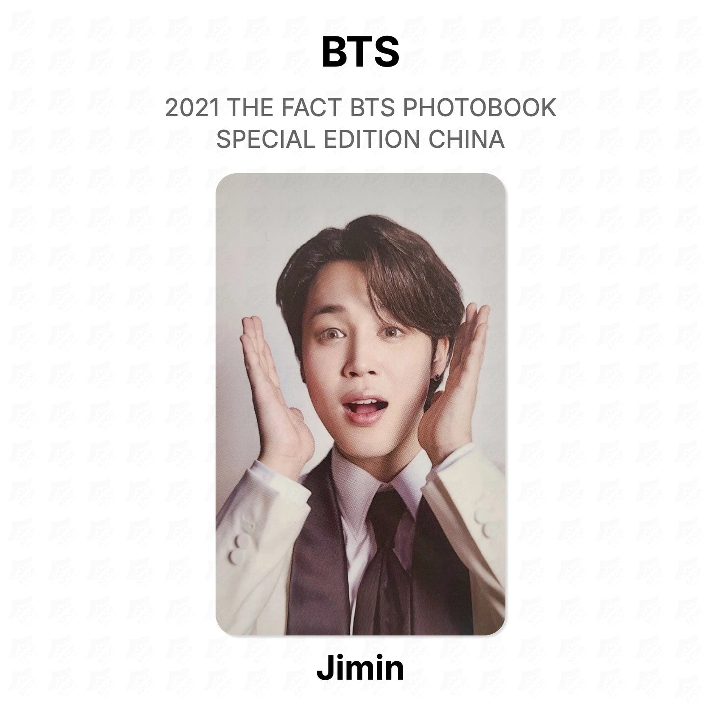 BTS 2021 THE FACT BTS PHOTOBOOK SPECIAL EDITION CHINA Official Photocard