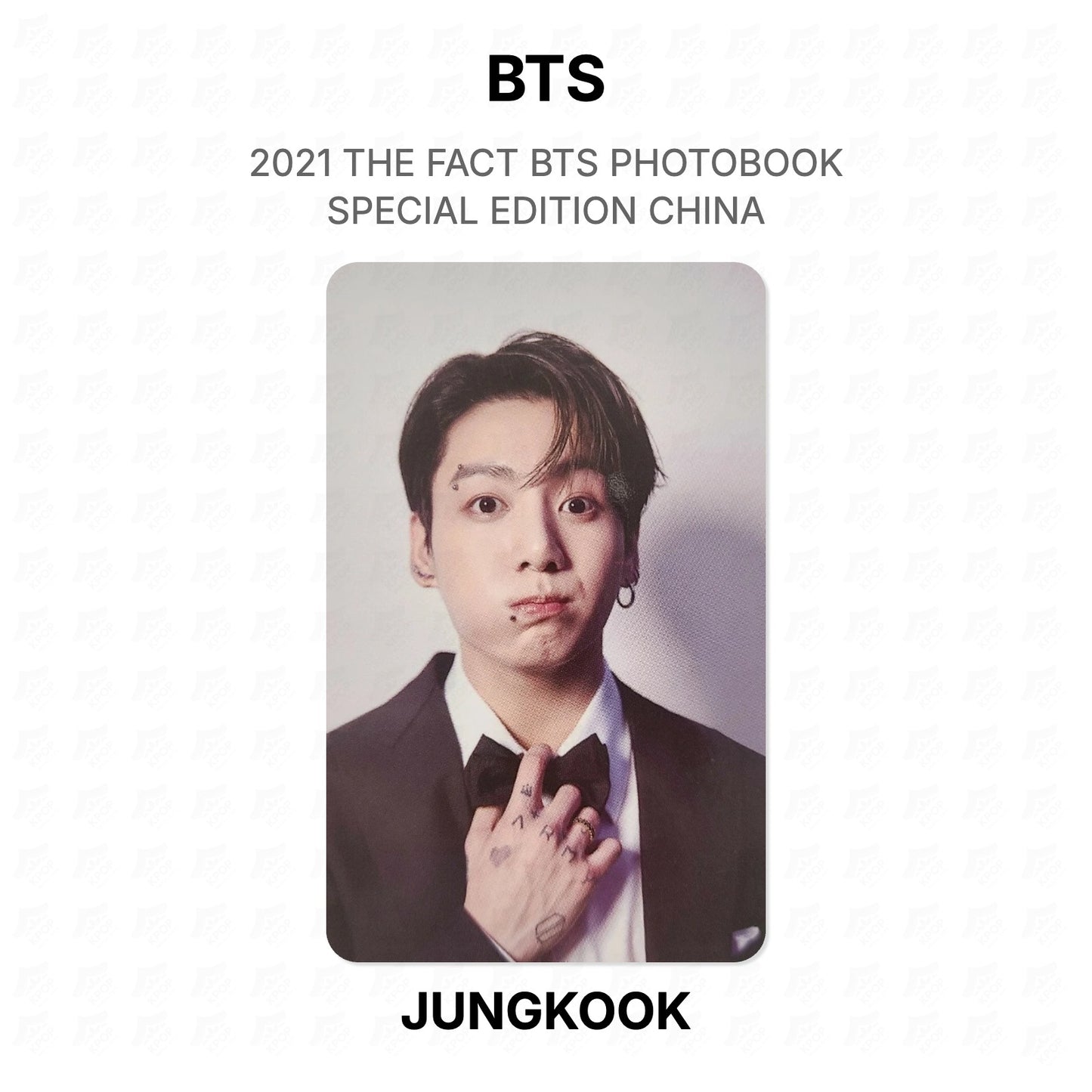 BTS 2021 THE FACT BTS PHOTOBOOK SPECIAL EDITION CHINA Official Photocard