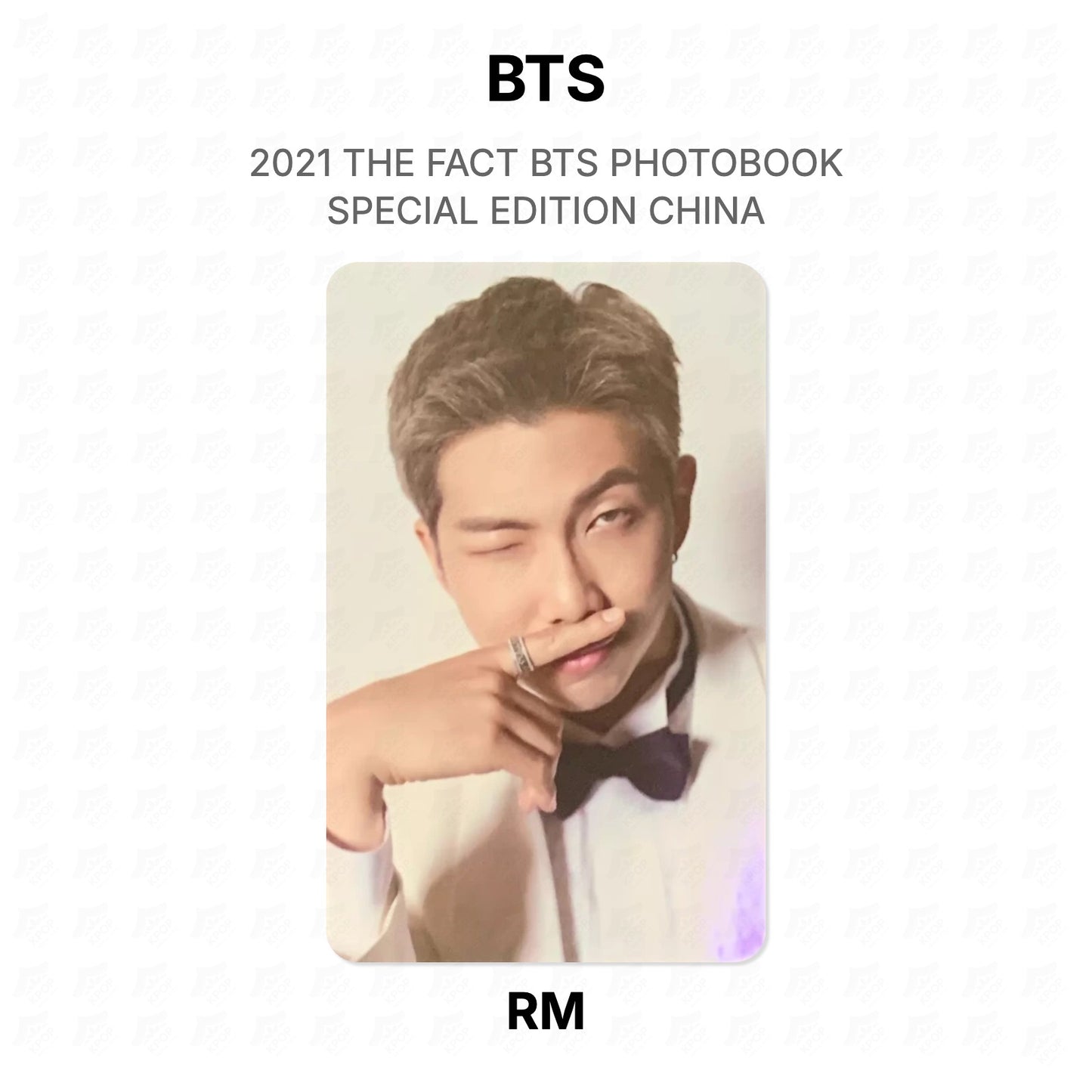 BTS 2021 THE FACT BTS PHOTOBOOK SPECIAL EDITION CHINA Official Photocard