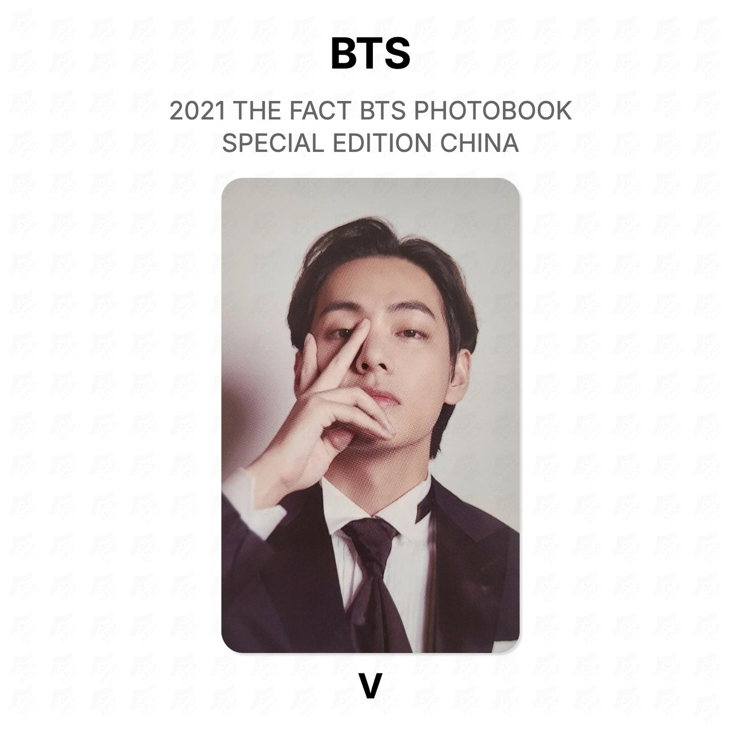 BTS 2021 THE FACT BTS PHOTOBOOK SPECIAL EDITION CHINA Official Photocard