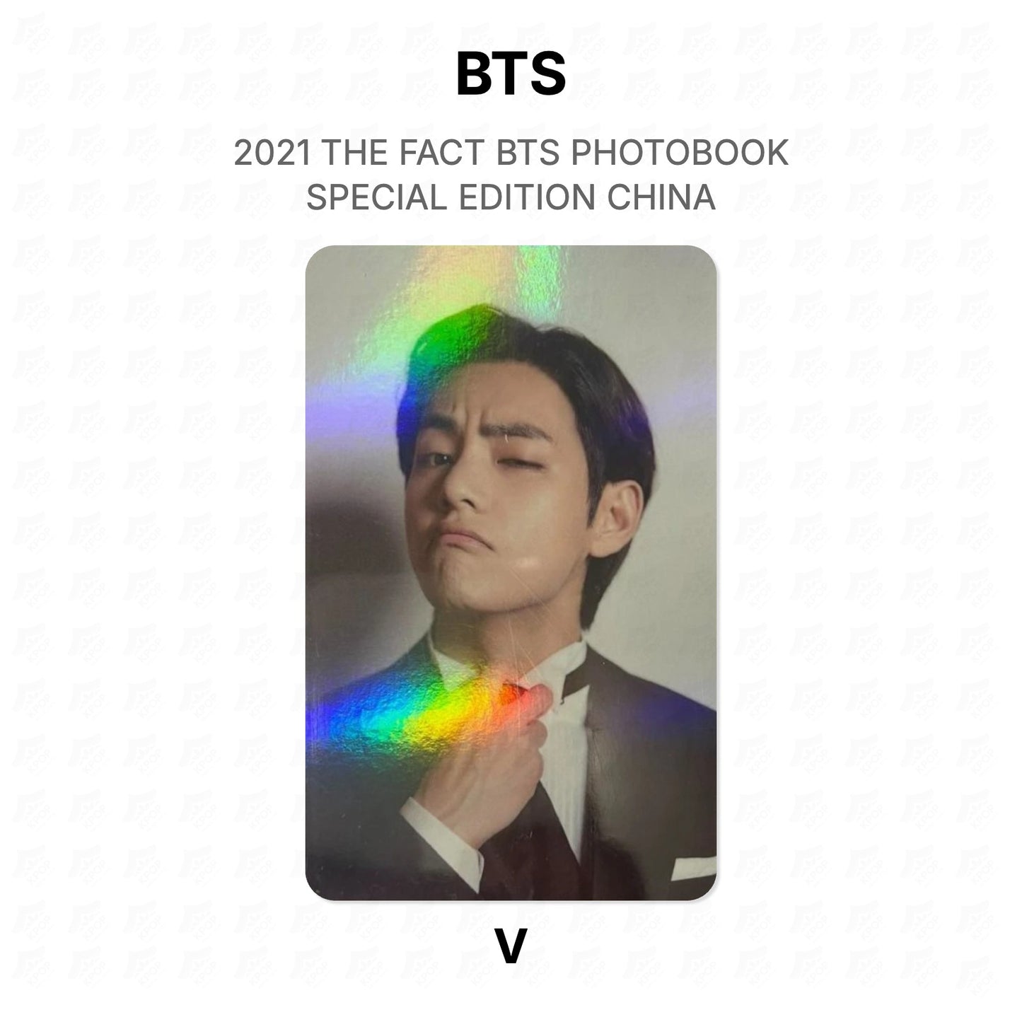 BTS 2021 THE FACT BTS PHOTOBOOK SPECIAL EDITION CHINA Official Photocard