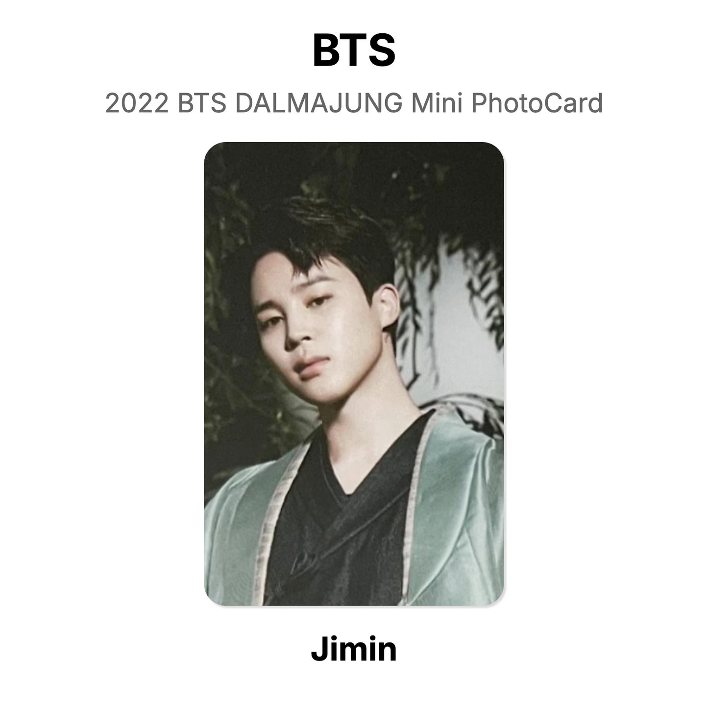 BTS 2022 BTS DALMAJUNG Mini PhotoCard Official Photocard