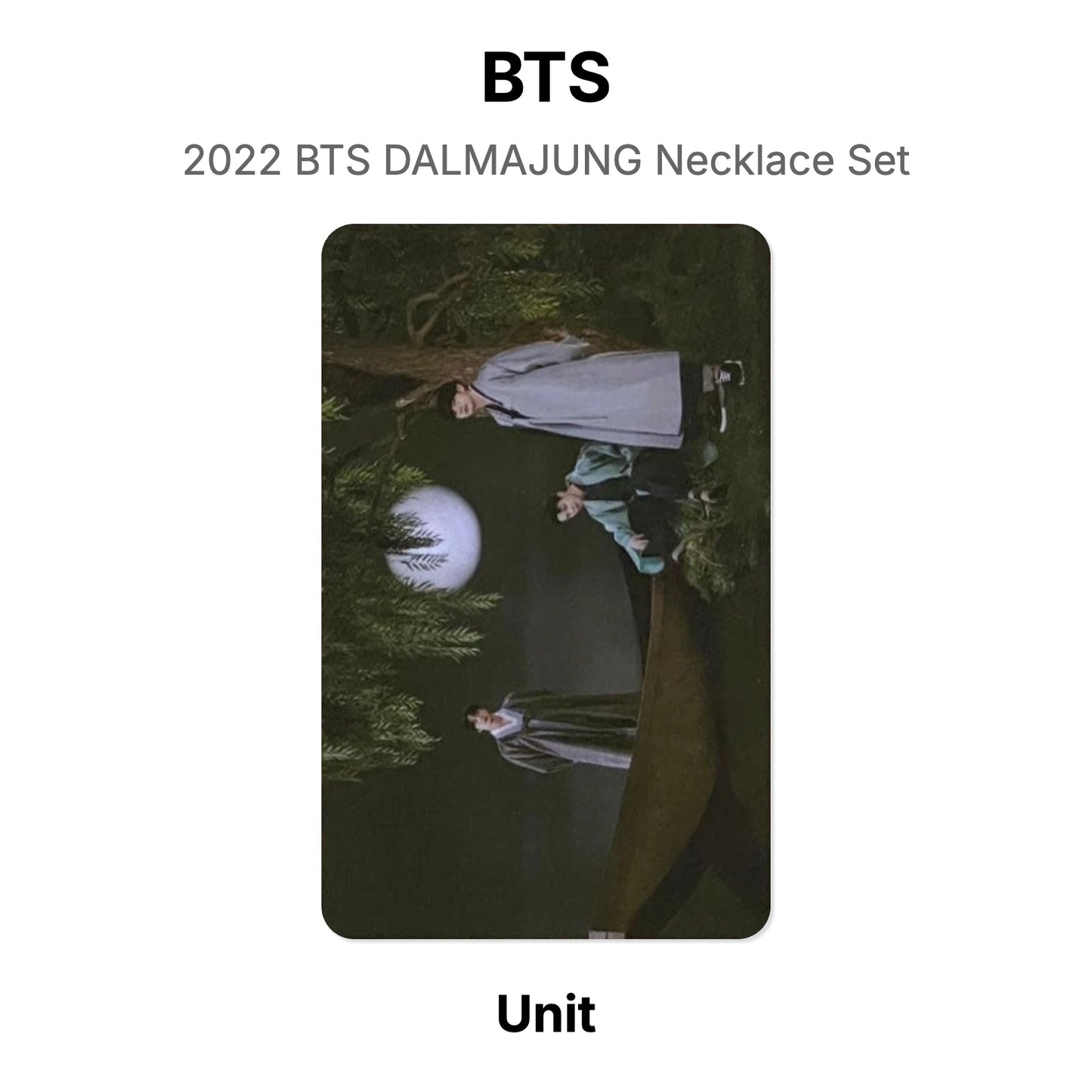 BTS 2022 BTS DALMAJUNG Necklace Set Official Photocard