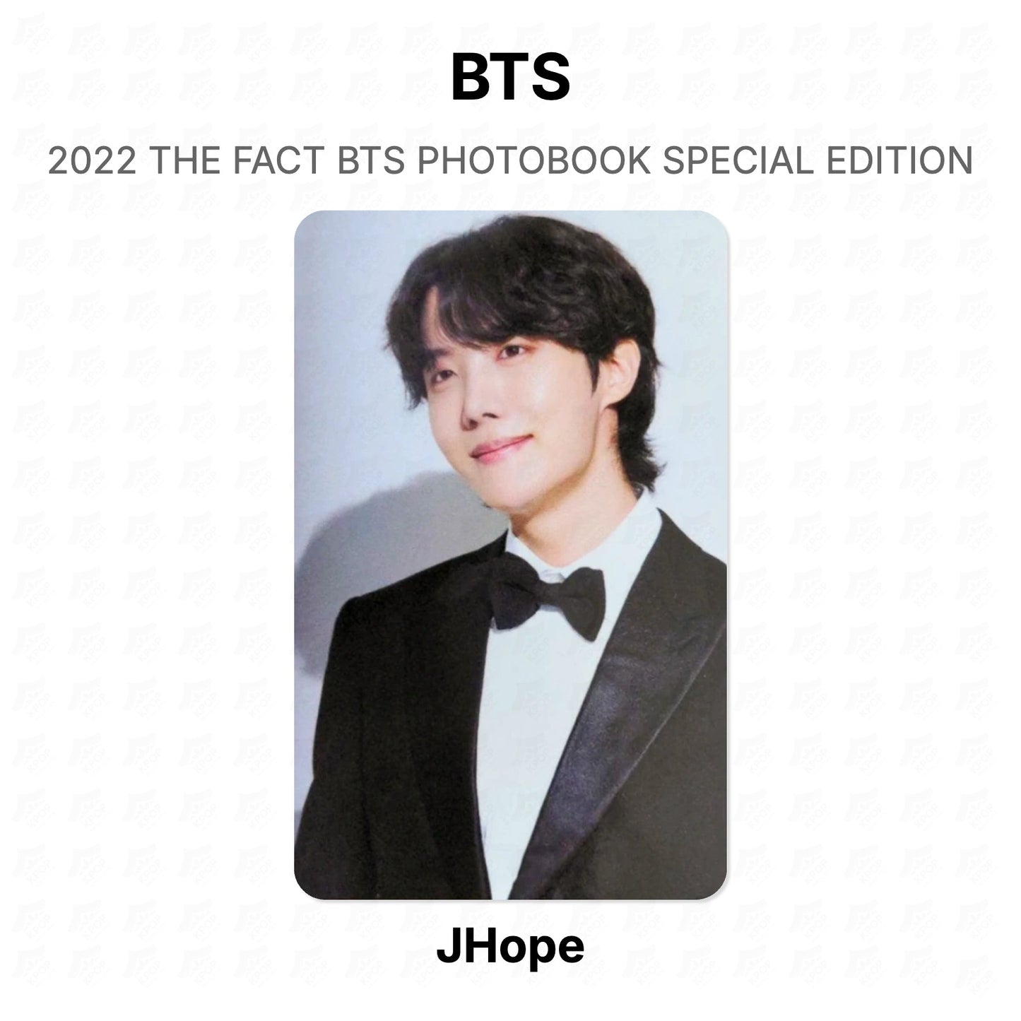 BTS 2022 THE FACT BTS PHOTOBOOK SPECIAL EDITION Official Photocard