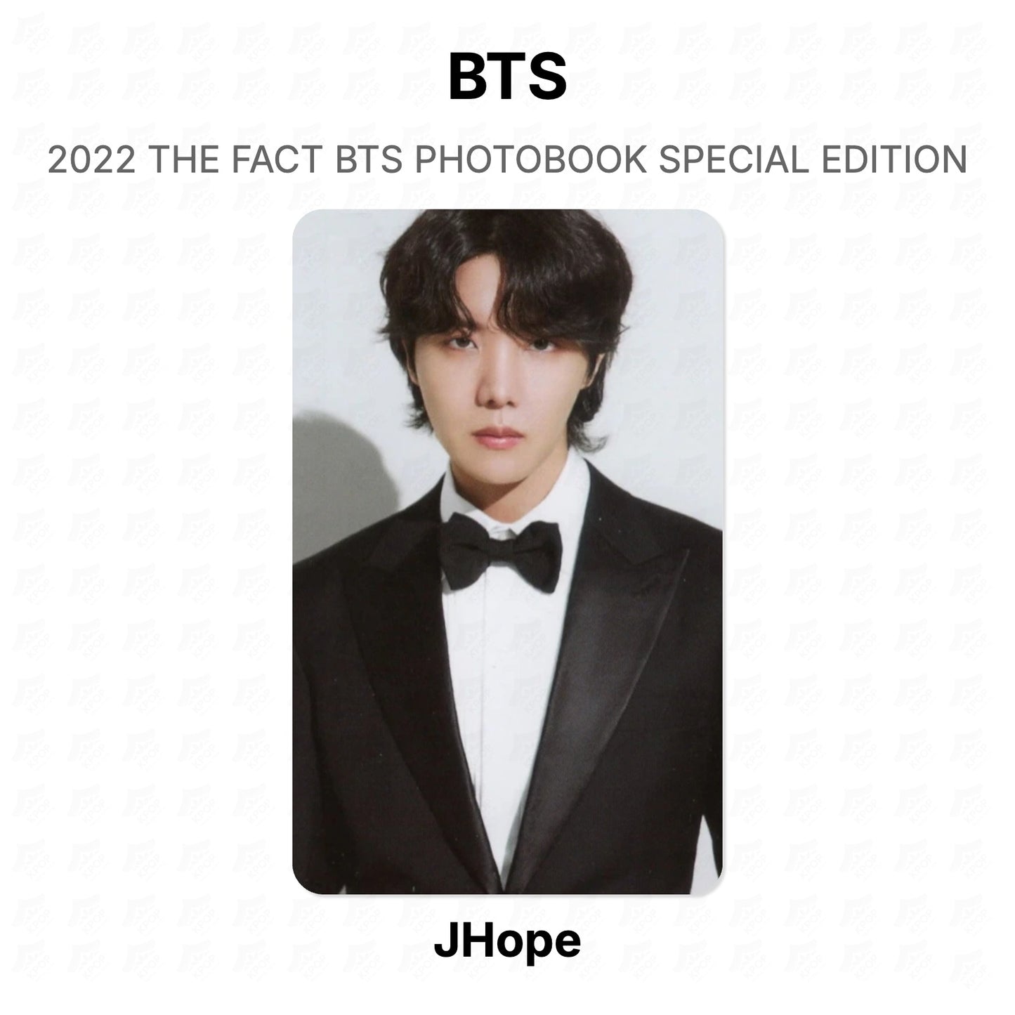 BTS 2022 THE FACT BTS PHOTOBOOK SPECIAL EDITION Official Photocard
