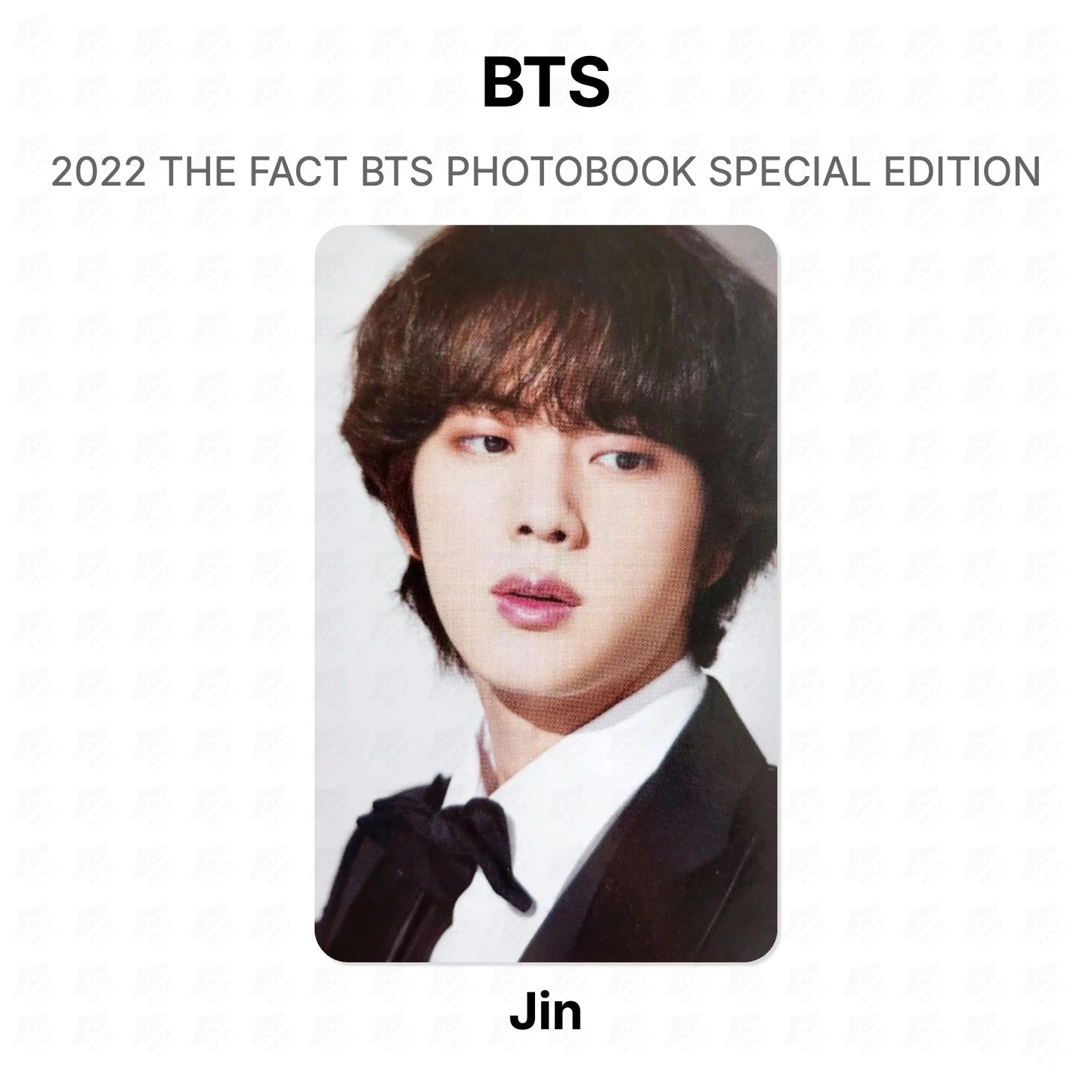 BTS 2022 THE FACT BTS PHOTOBOOK SPECIAL EDITION Official Photocard