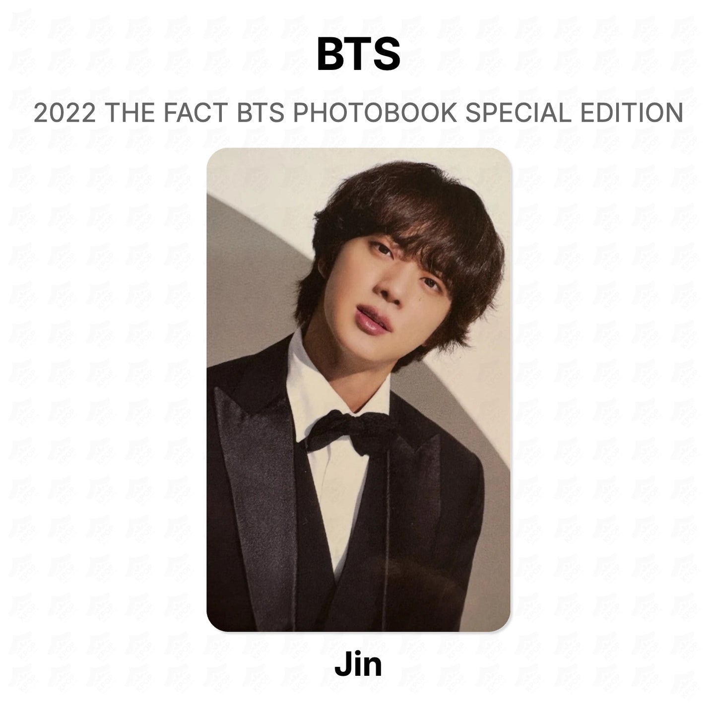 BTS 2022 THE FACT BTS PHOTOBOOK SPECIAL EDITION Official Photocard