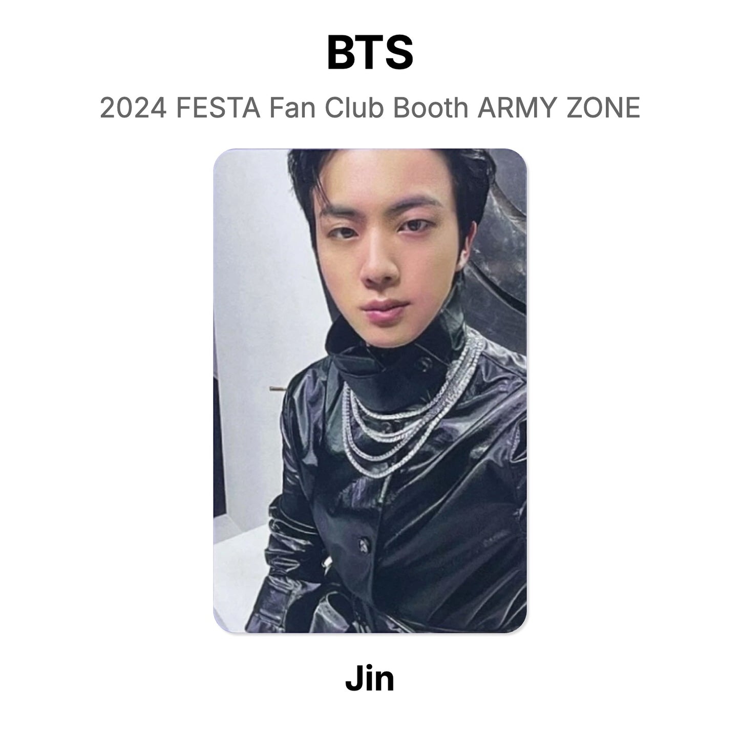 BTS 2024 FESTA Fan Club Booth ARMY ZONE Official Photocard