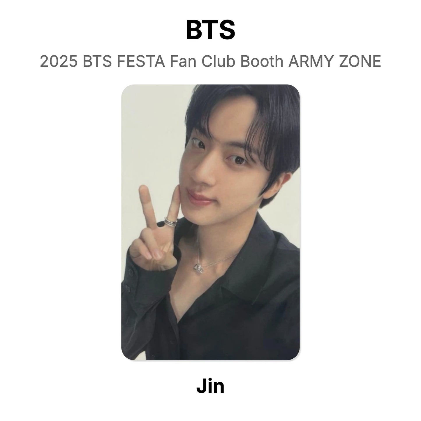 BTS 2025 BTS FESTA Fan Club Booth ARMY ZONE oficjalna Photocard