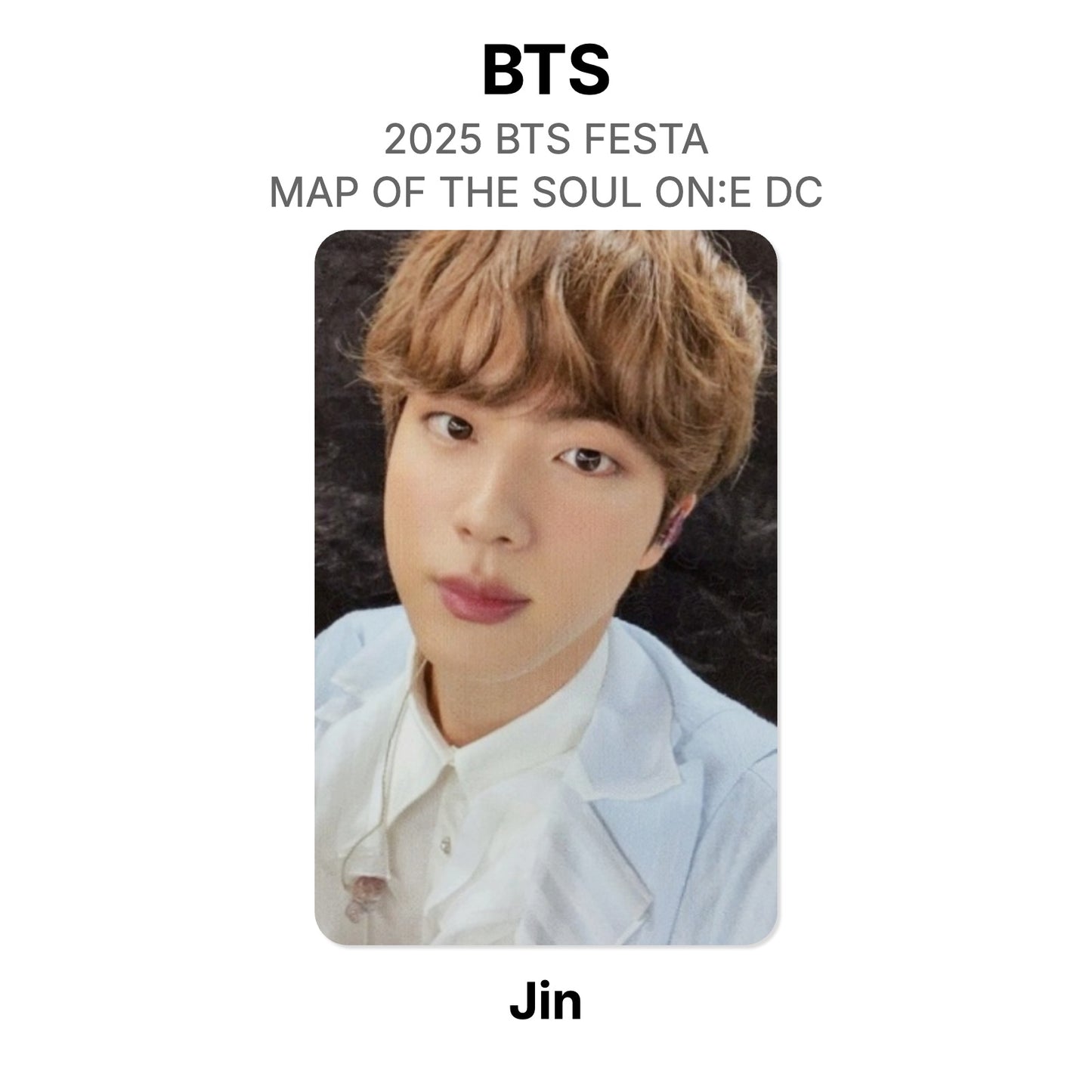 BTS 2025 BTS FESTA BTS MAP OF THE SOUL ON:E DC photocard oficial
