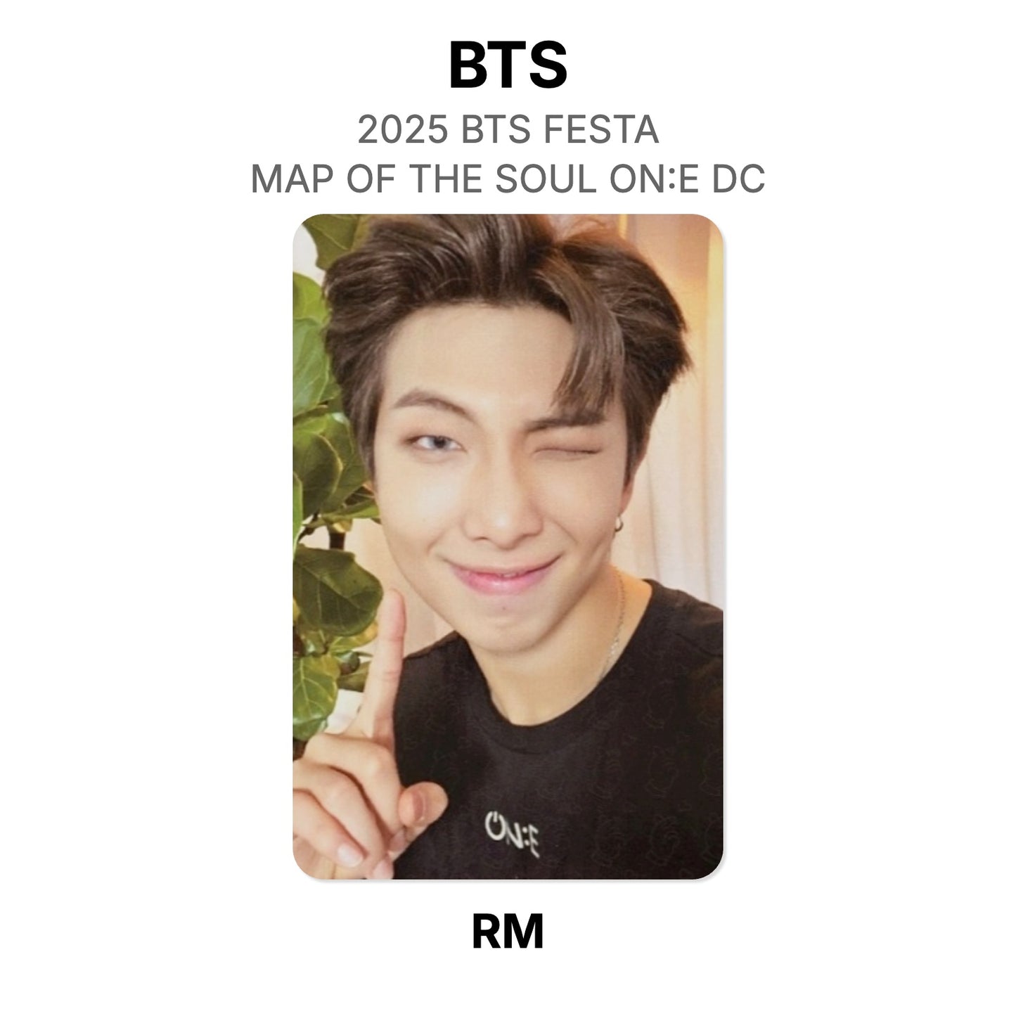BTS 2025 BTS FESTA BTS MAP OF THE SOUL ON:E DC photocard oficial
