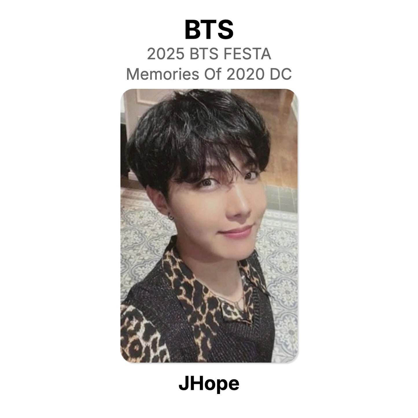 BTS 2025 BTS FESTA BTS Memories Of 2020 DC photocard oficial