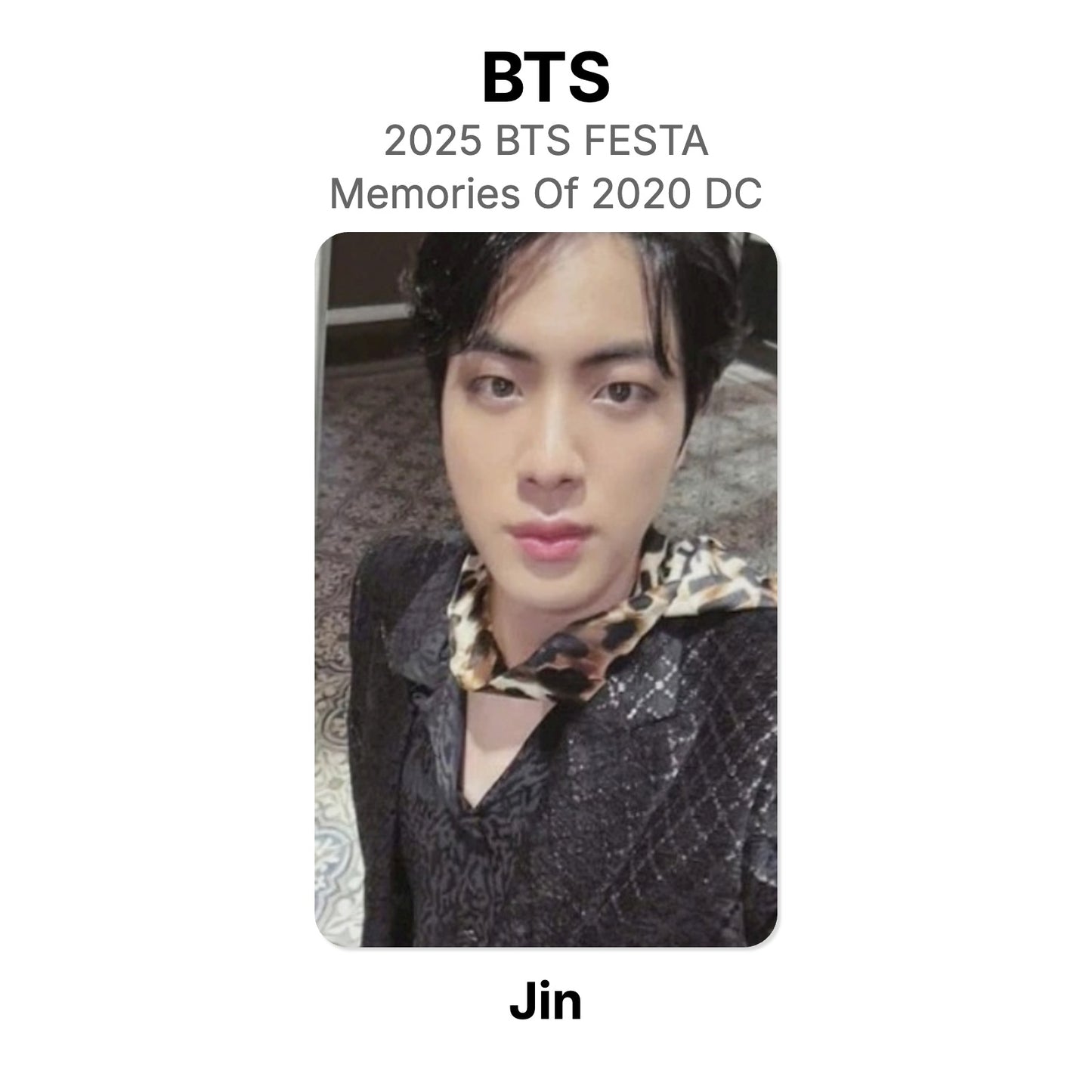 BTS 2025 BTS FESTA BTS Memories Of 2020 DC photocard oficial