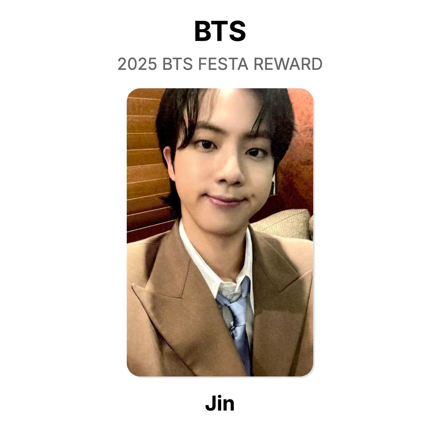 BTS 2025 BTS FESTA REWARD Official Photocard