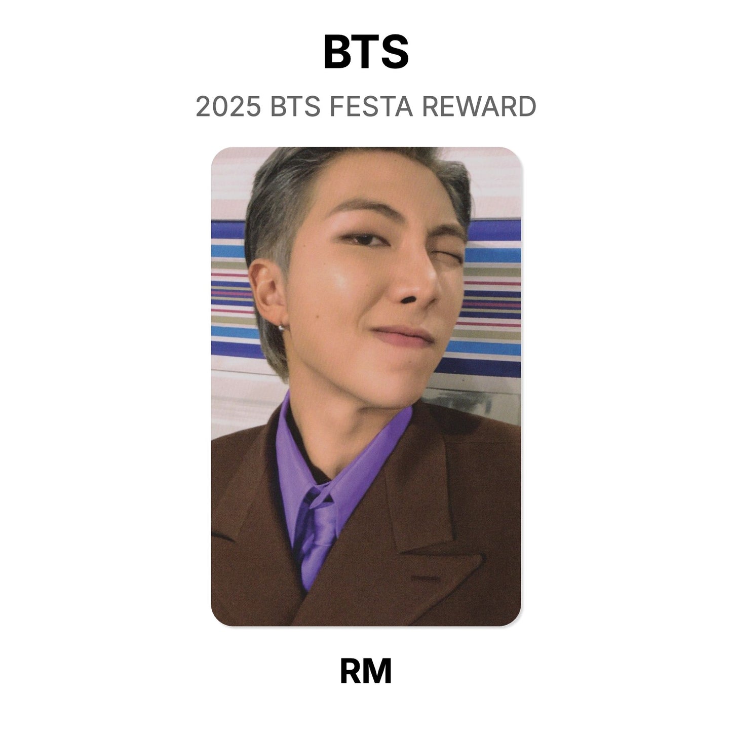 BTS 2025 BTS FESTA REWARD Official Photocard