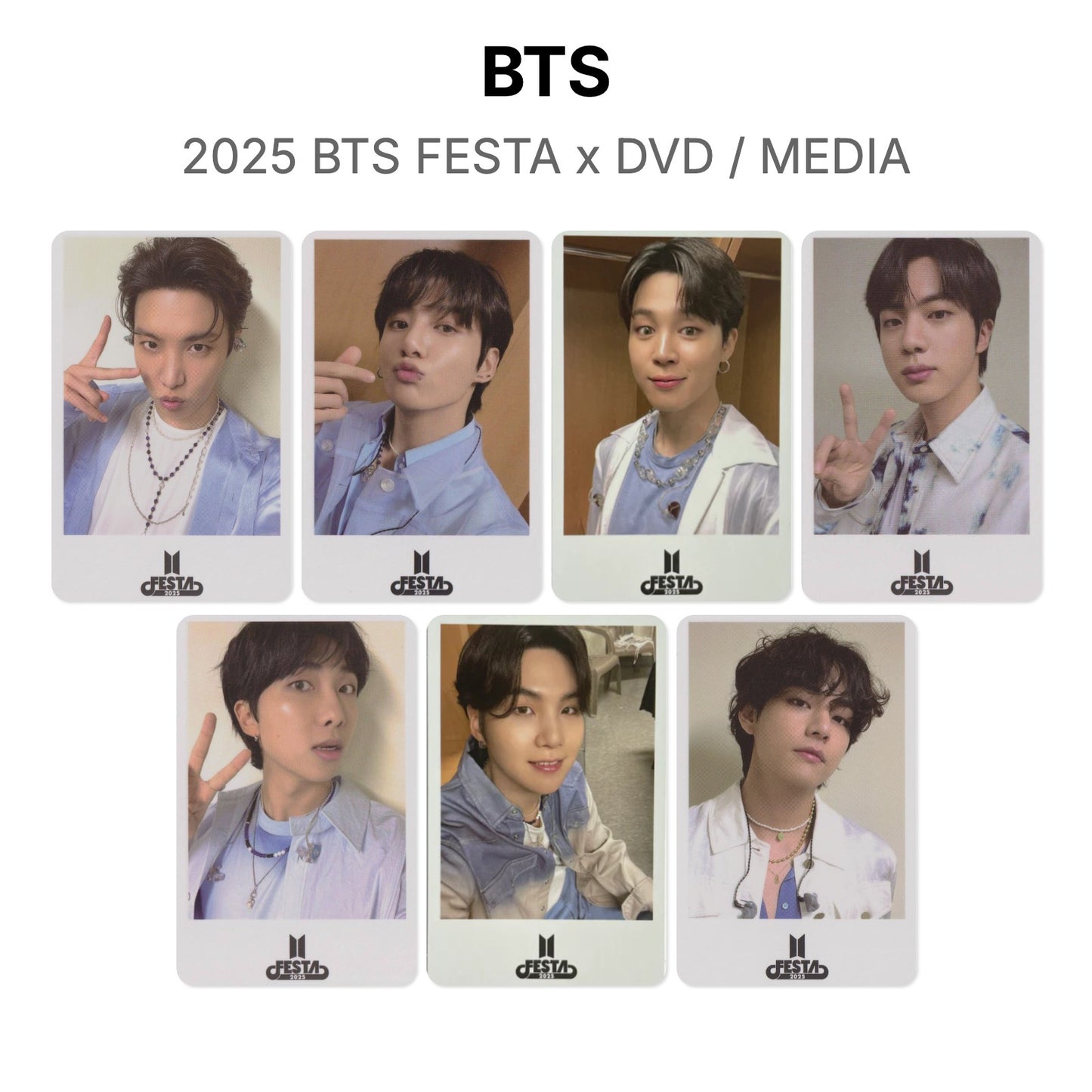BTS 2025 BTS FESTA x DVD / MEDIA photocard oficial