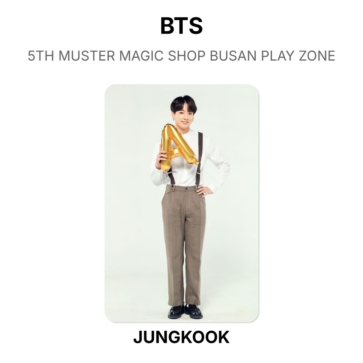 BTS 5TH MUSTER MAGIC SHOP BUSAN PLAY ZONE oficjalna Photocard