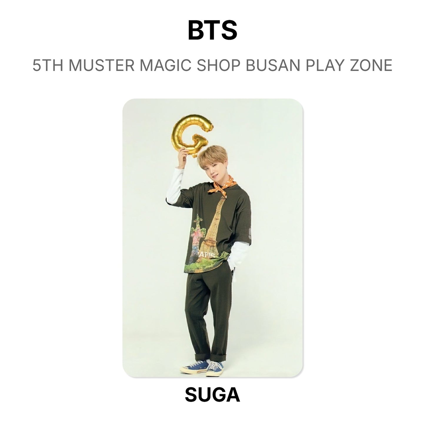 BTS 5TH MUSTER MAGIC SHOP BUSAN PLAY ZONE oficjalna Photocard