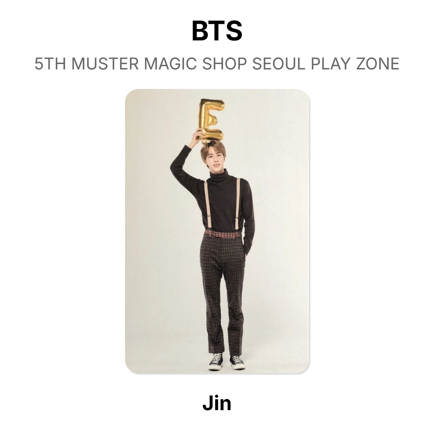 BTS 5TH MUSTER MAGIC SHOP SEOUL PLAY ZONE oficjalna Photocard