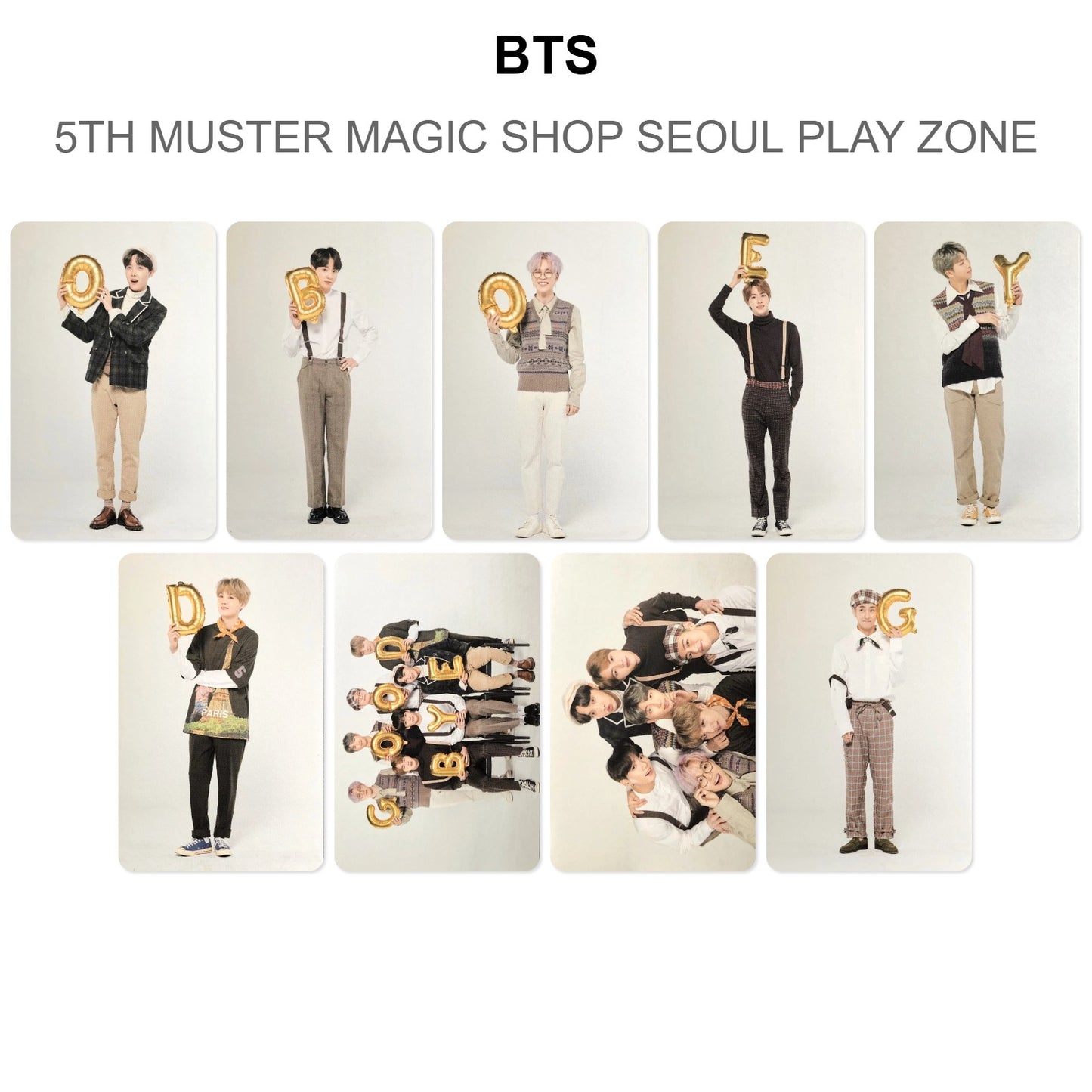 BTS 5TH MUSTER MAGIC SHOP SEOUL PLAY ZONE oficjalna Photocard