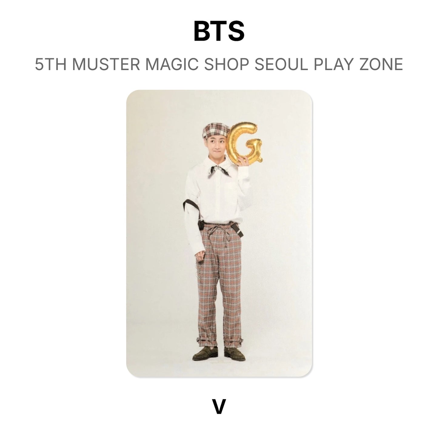 BTS 5TH MUSTER MAGIC SHOP SEOUL PLAY ZONE oficjalna Photocard