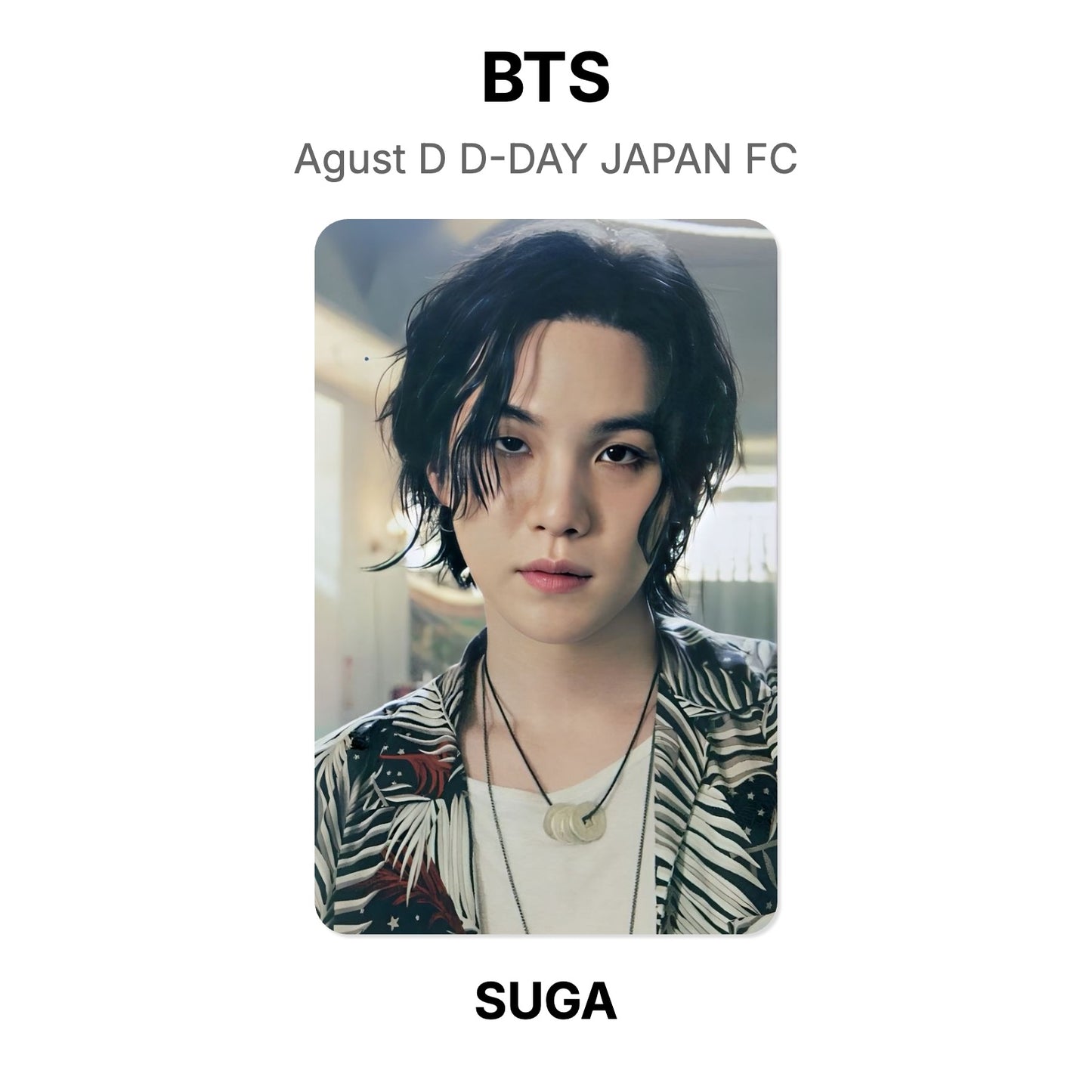 BTS Agust D D-DAY JAPAN FC photocard oficial