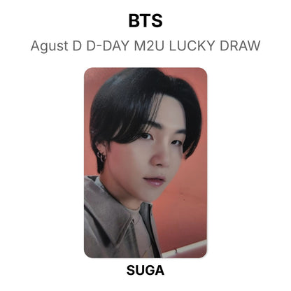 BTS Agust D D-DAY M2U LUCKY DRAW photocard oficial