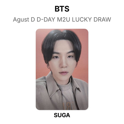 BTS Agust D D-DAY M2U LUCKY DRAW photocard oficial