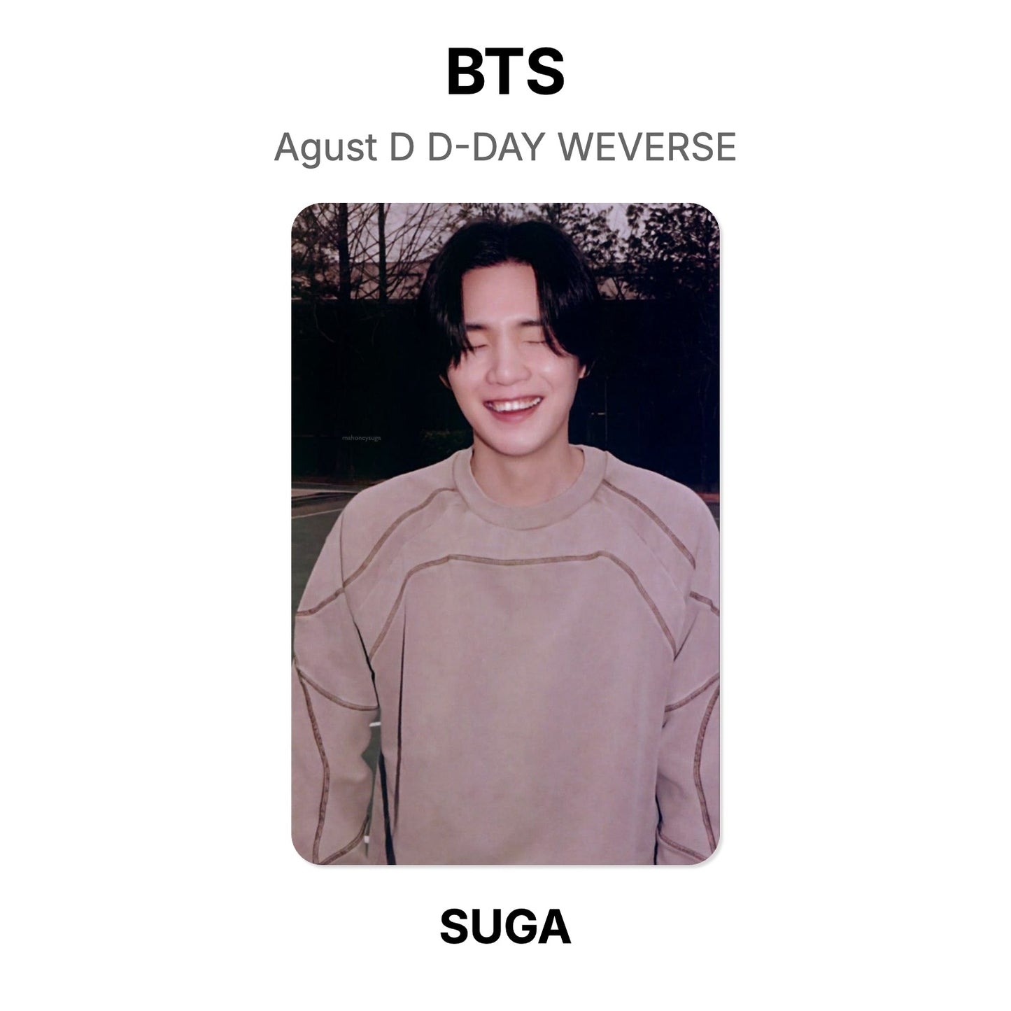 BTS Agust D D-DAY WEVERSE 公式フォトカード