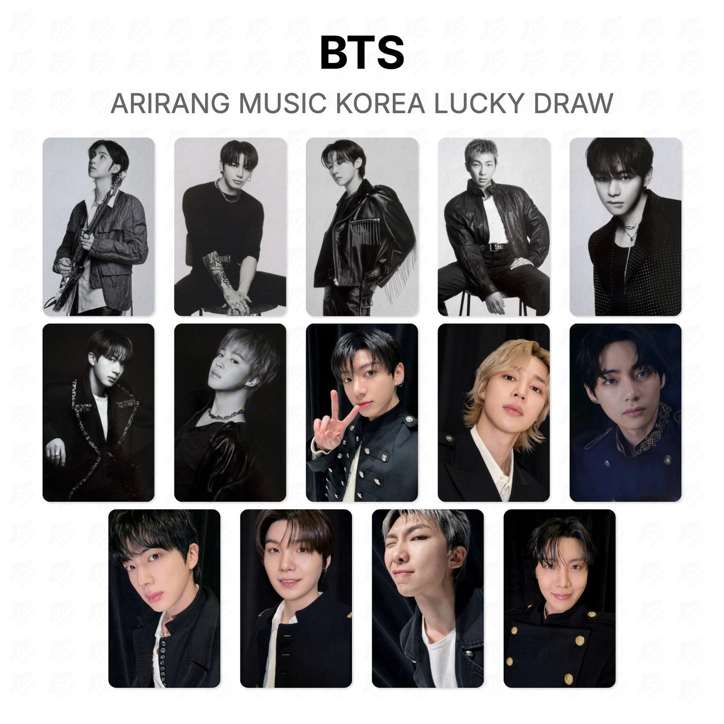 BTS ARIRANG MUSIC KOREA LUCKY DRAW Official Photocard