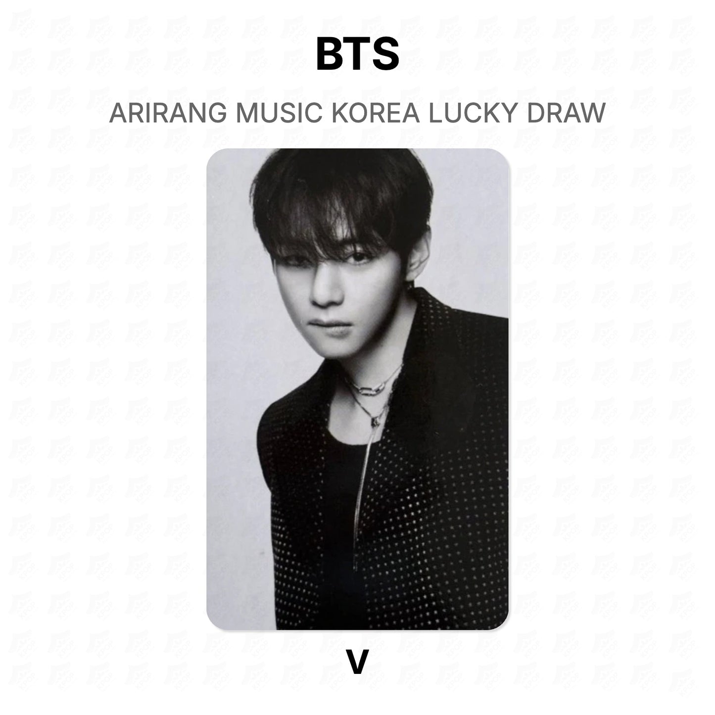 BTS ARIRANG MUSIC KOREA LUCKY DRAW Official Photocard