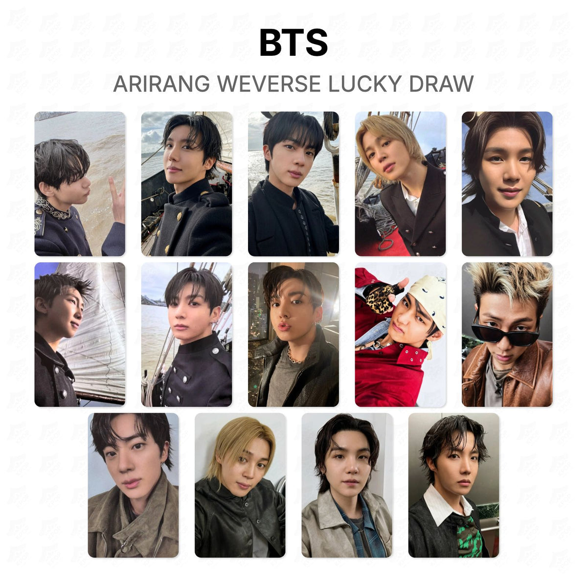 BTS ARIRANG WEVERSE LUCKY DRAW Official Photocard