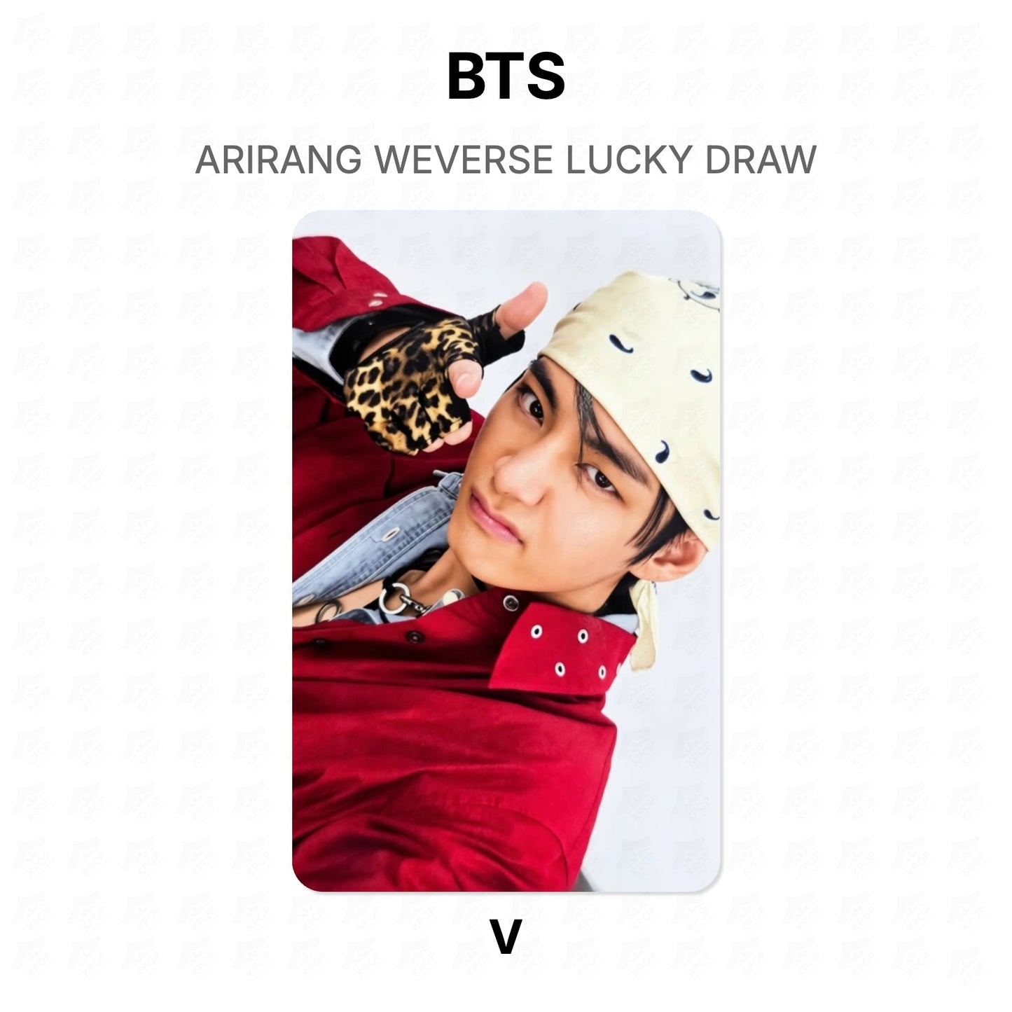 BTS ARIRANG WEVERSE LUCKY DRAW Official Photocard