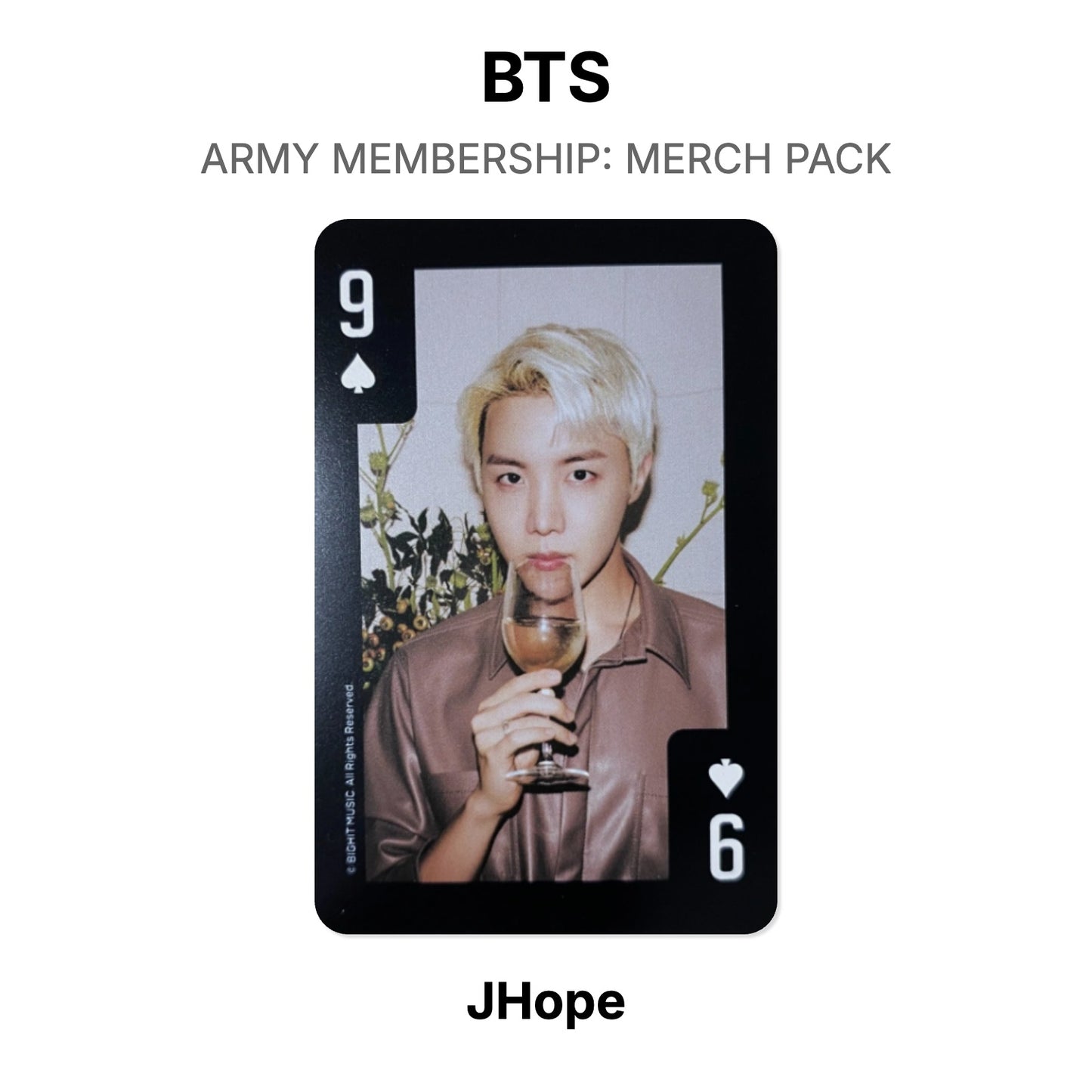 BTS ARMY MEMBERSHIP: MERCH PACK Official Photocard