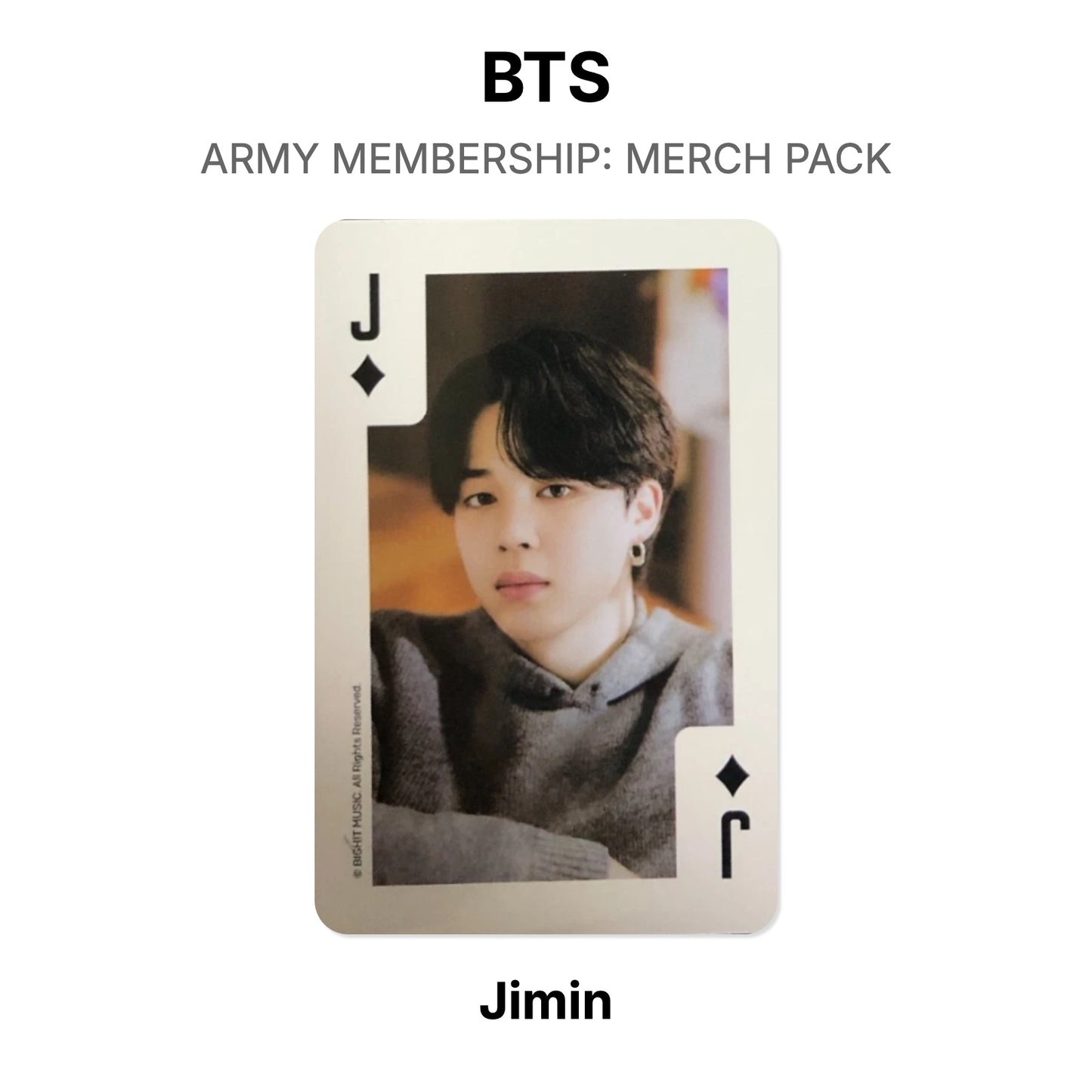 BTS ARMY MEMBERSHIP: MERCH PACK Official Photocard