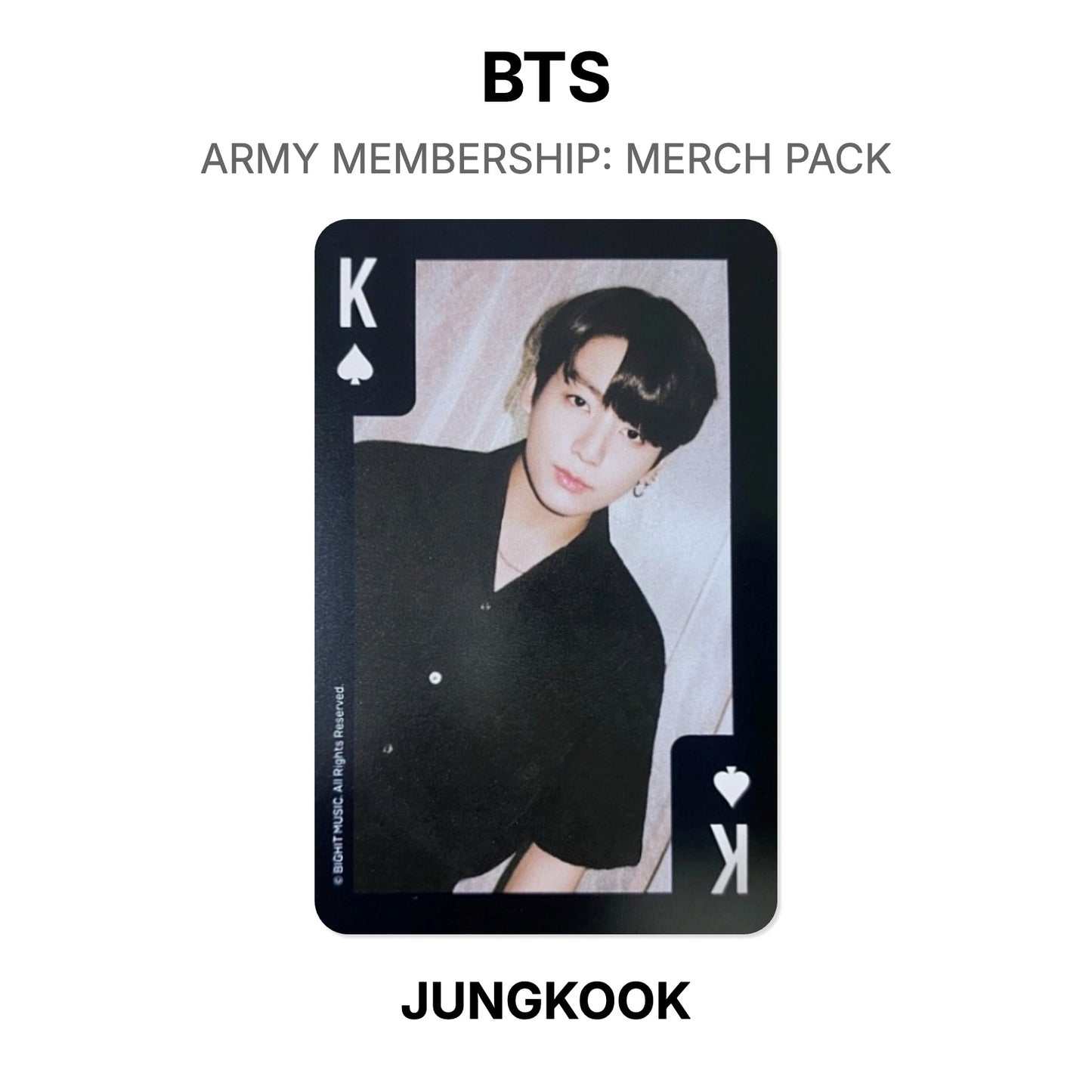 BTS ARMY MEMBERSHIP: MERCH PACK Official Photocard