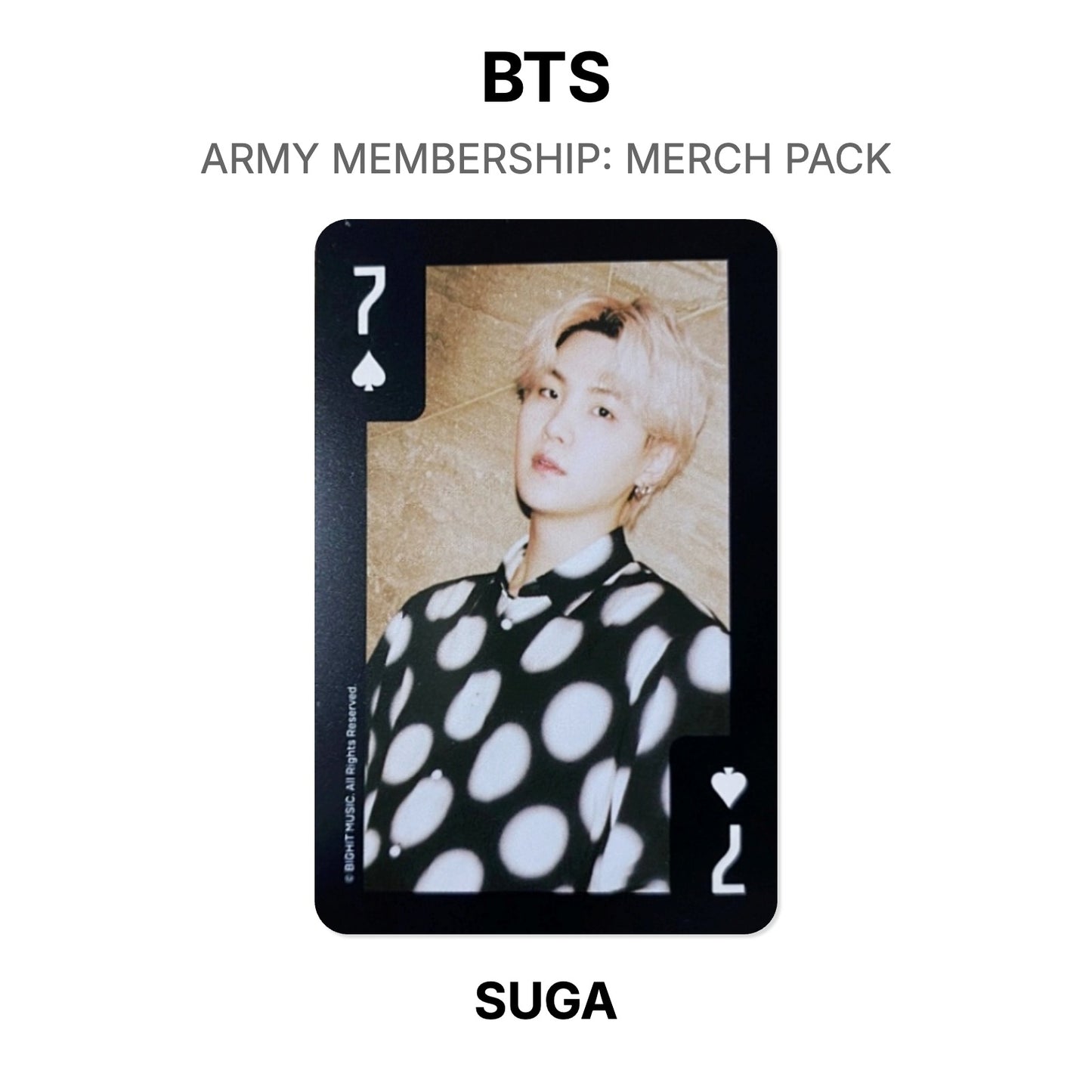 BTS ARMY MEMBERSHIP: MERCH PACK Official Photocard