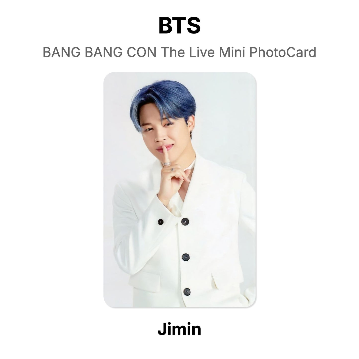 BTS BANG BANG CON The Live Mini PhotoCard photocard resmi