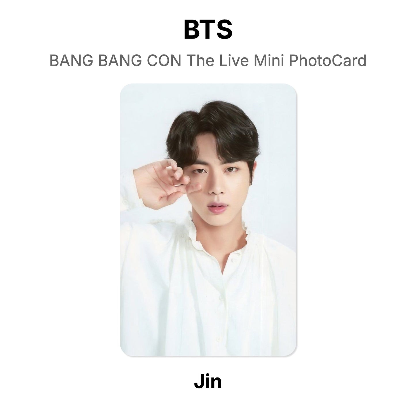 BTS BANG BANG CON The Live Mini PhotoCard photocard resmi