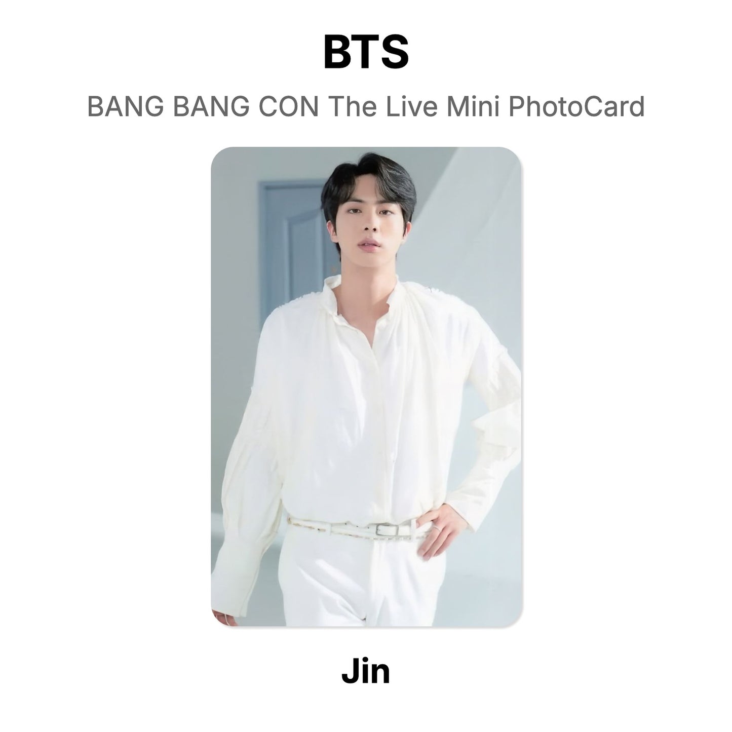 BTS BANG BANG CON The Live Mini PhotoCard photocard resmi