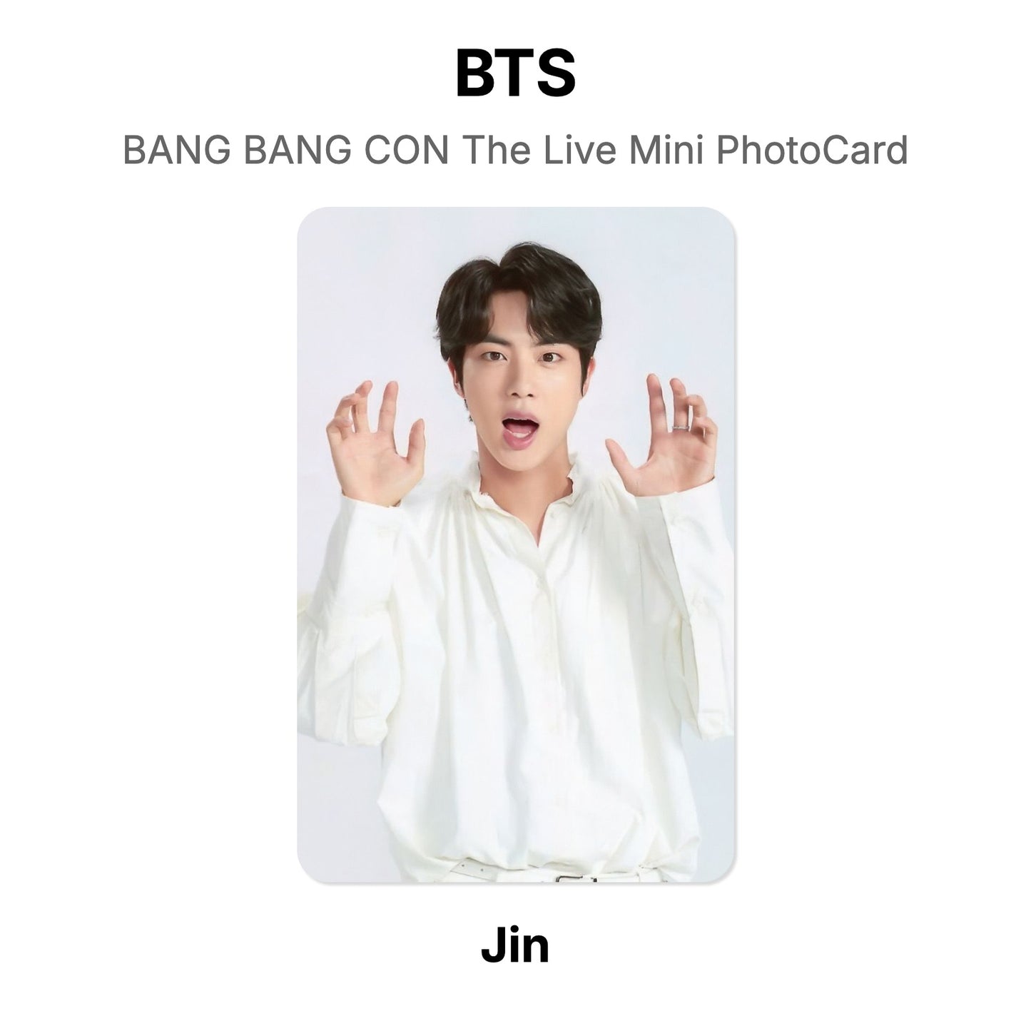BTS BANG BANG CON The Live Mini PhotoCard photocard resmi