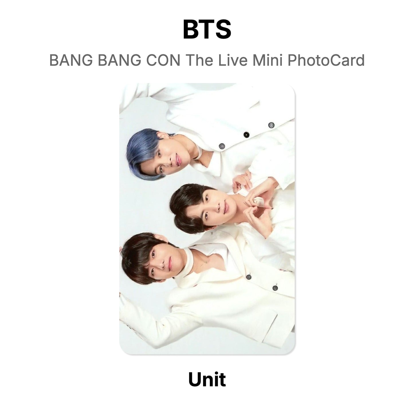 BTS BANG BANG CON The Live Mini PhotoCard photocard resmi