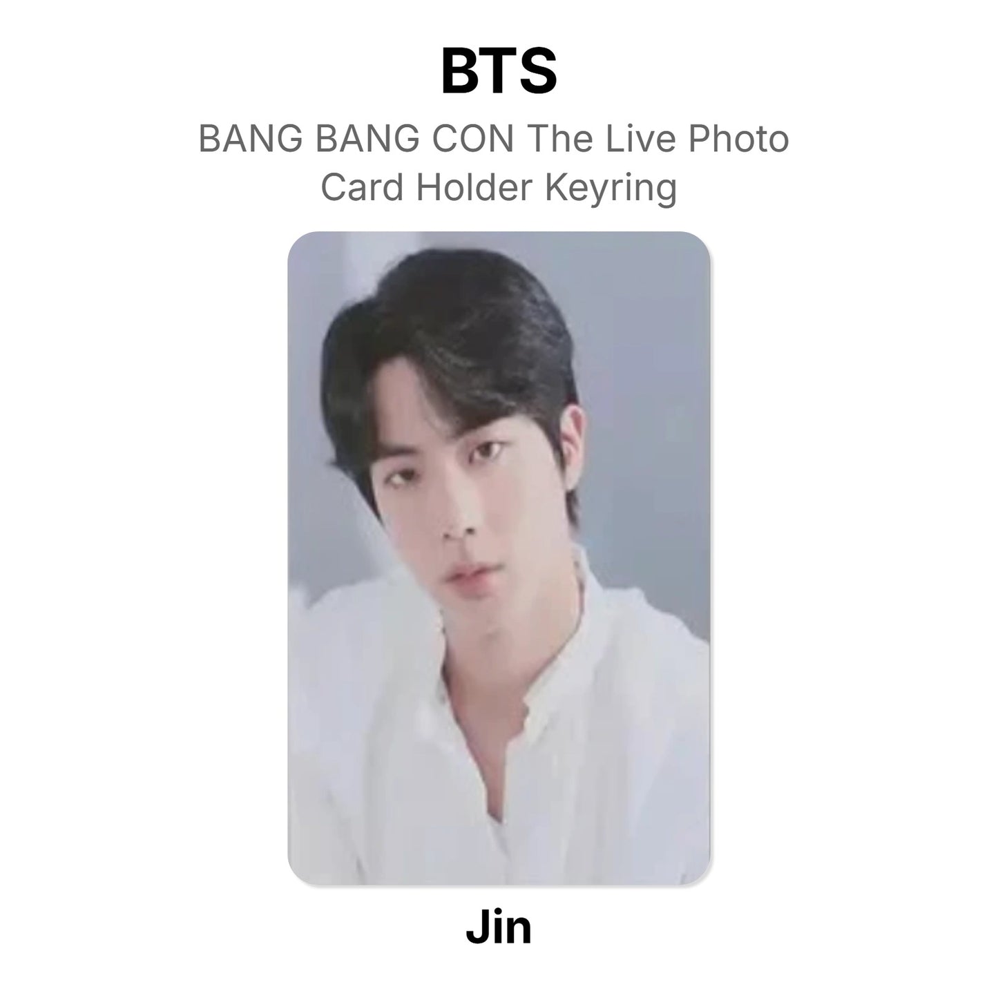 BTS BANG BANG CON The Live Photo Card Holder Keyring Official Photocard