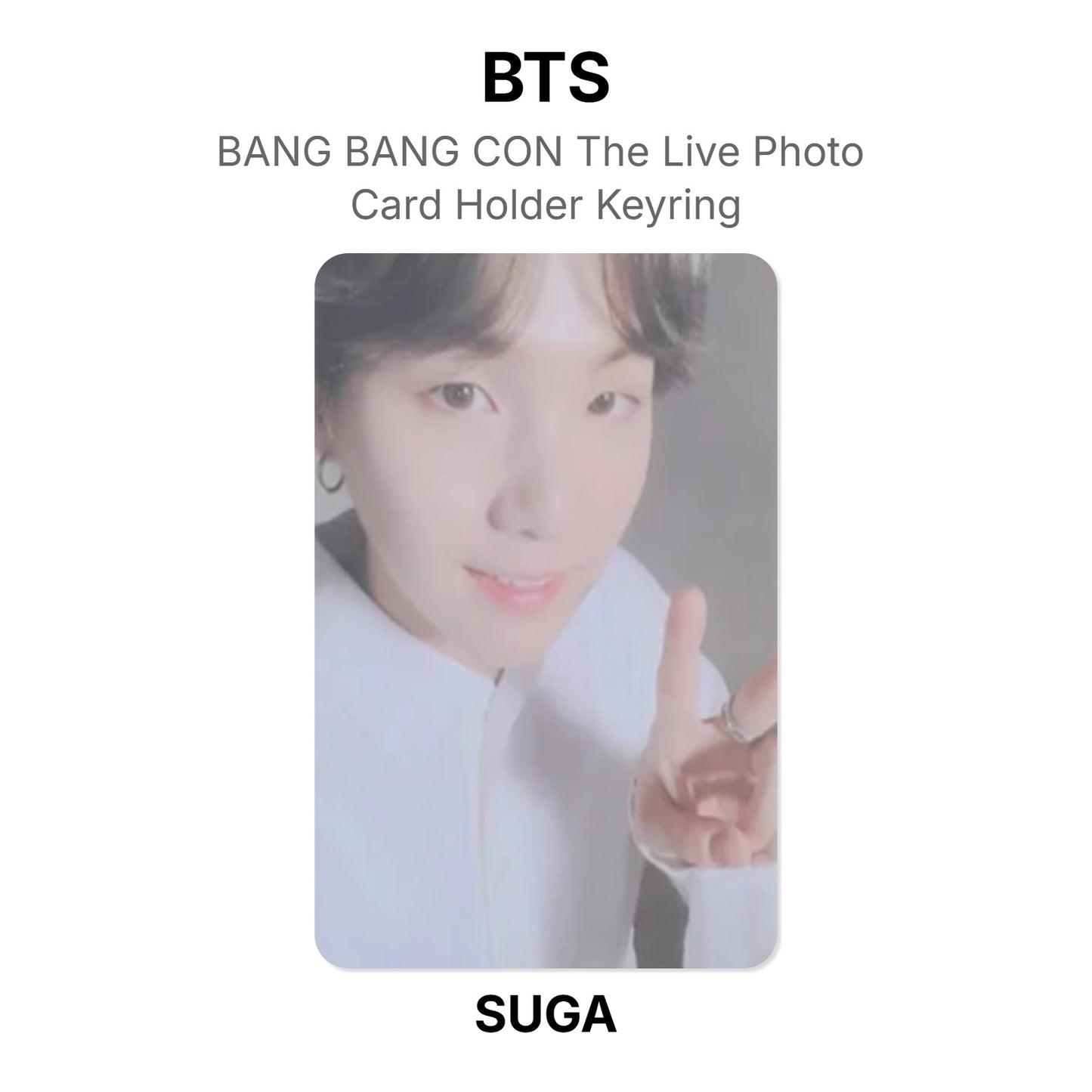 BTS BANG BANG CON The Live Photo Card Holder Keyring Official Photocard
