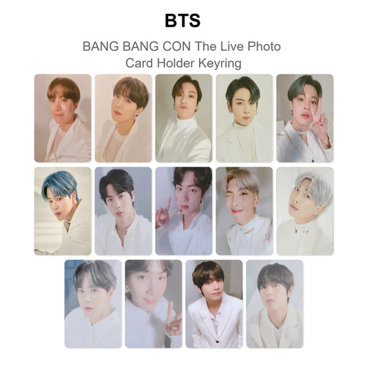 BTS BANG BANG CON The Live Photo Card Holder Keyring Official Photocard