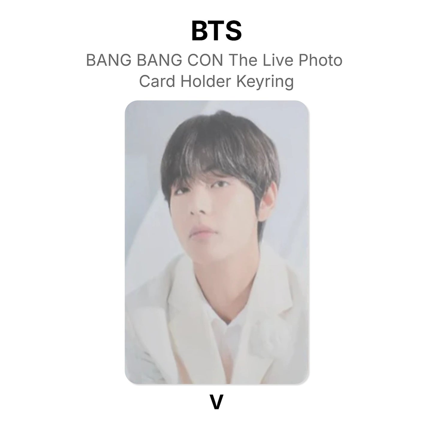 BTS BANG BANG CON The Live Photo Card Holder Keyring Official Photocard