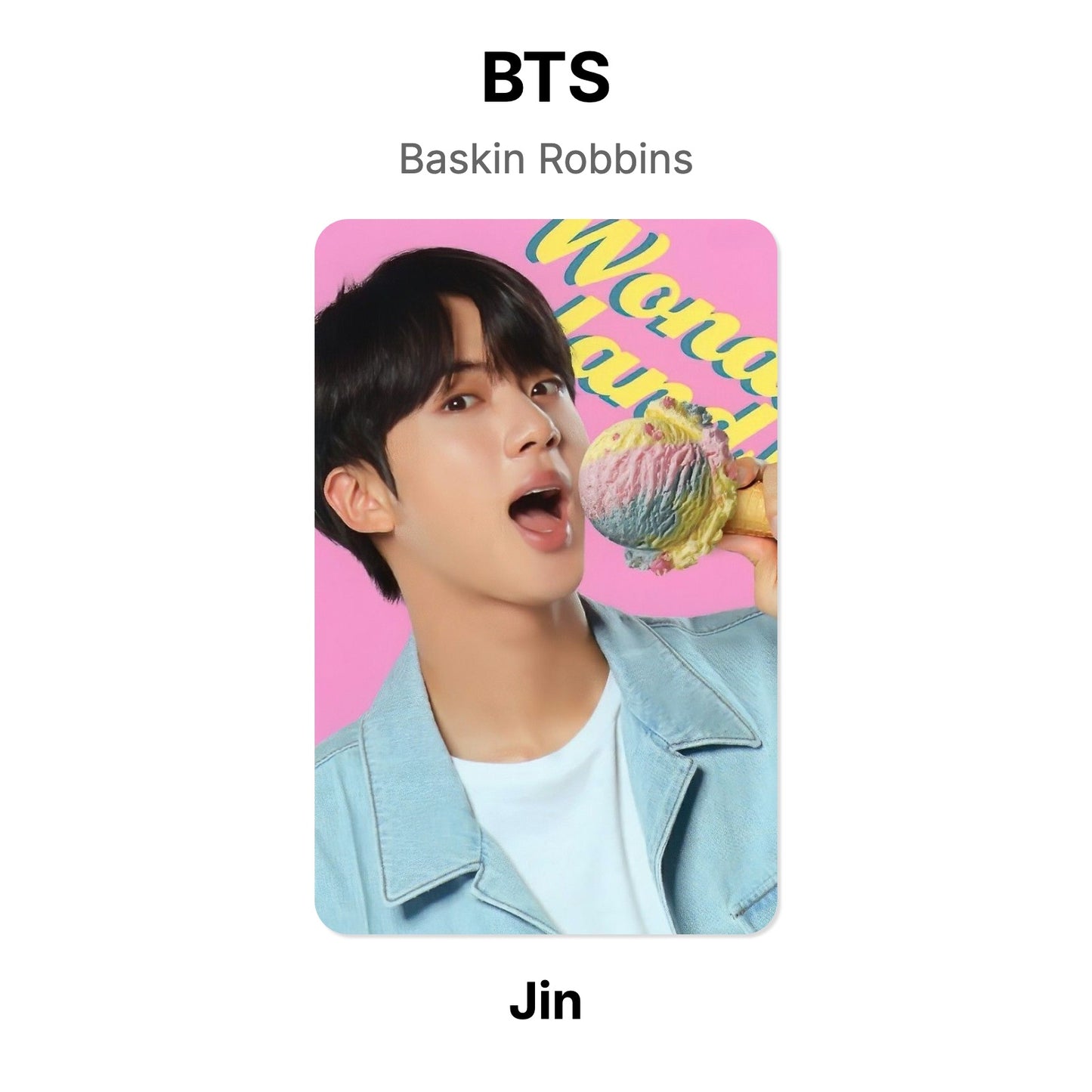BTS Baskin Robbins Official Photocard