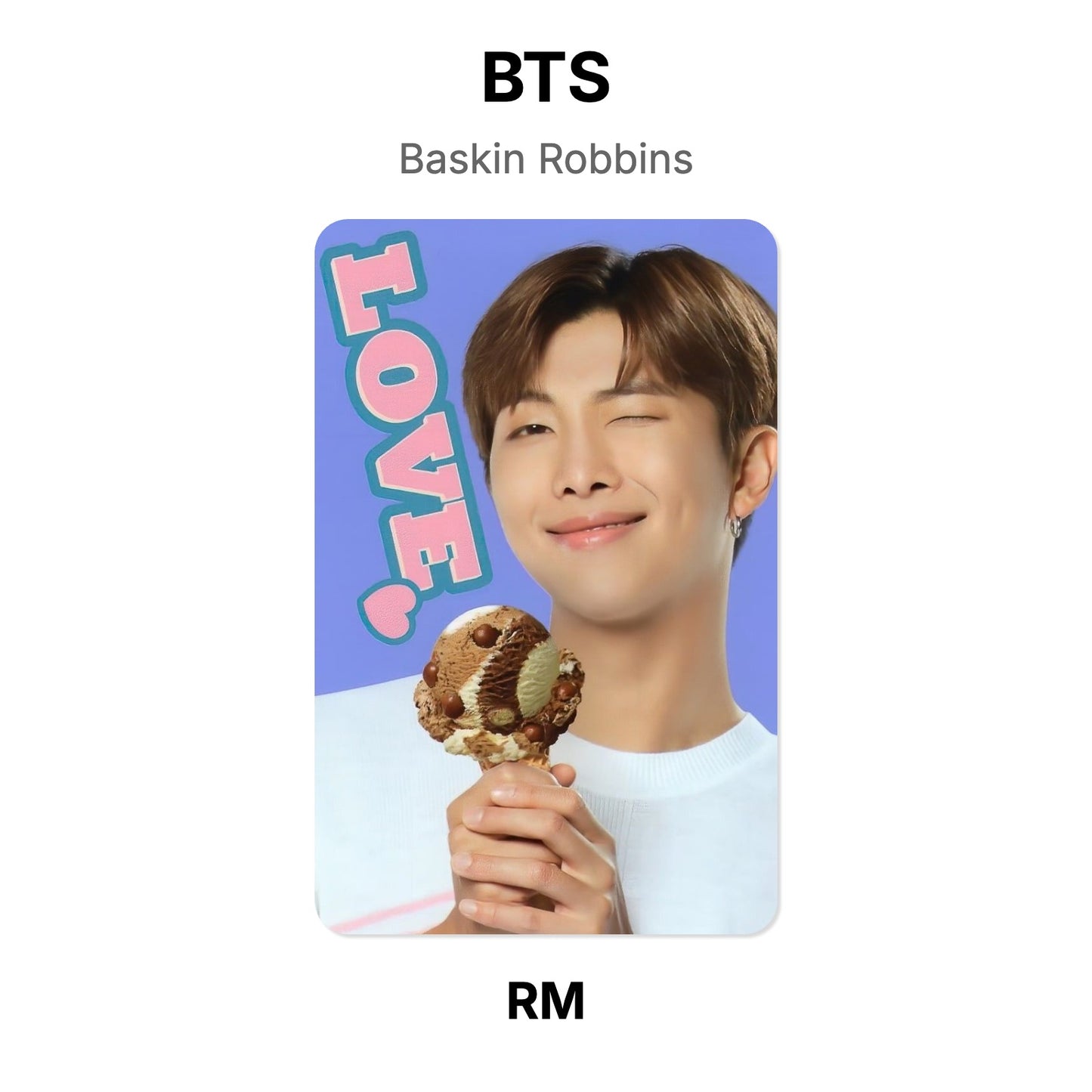 BTS Baskin Robbins Official Photocard