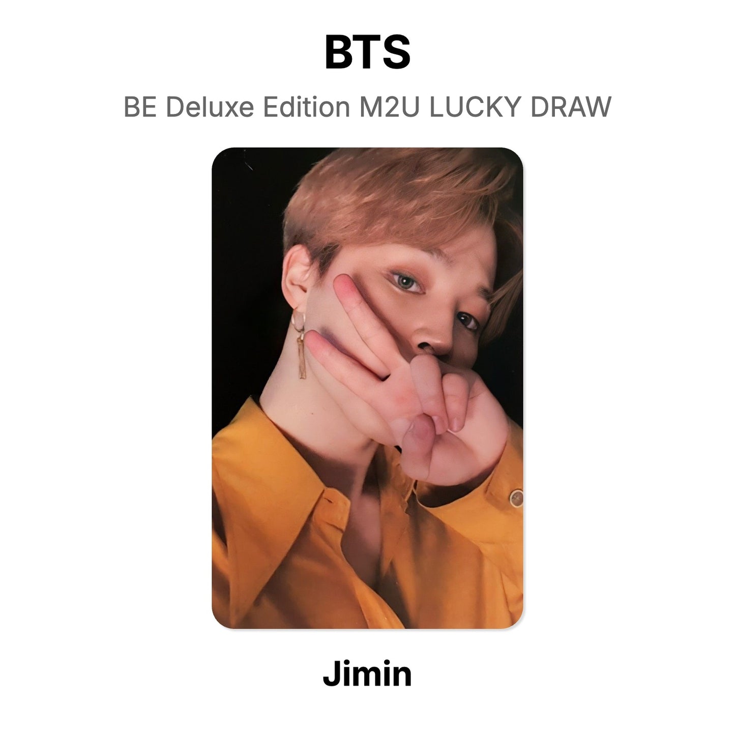 BTS BE Deluxe Edition M2U LUCKY DRAW Official Photocard