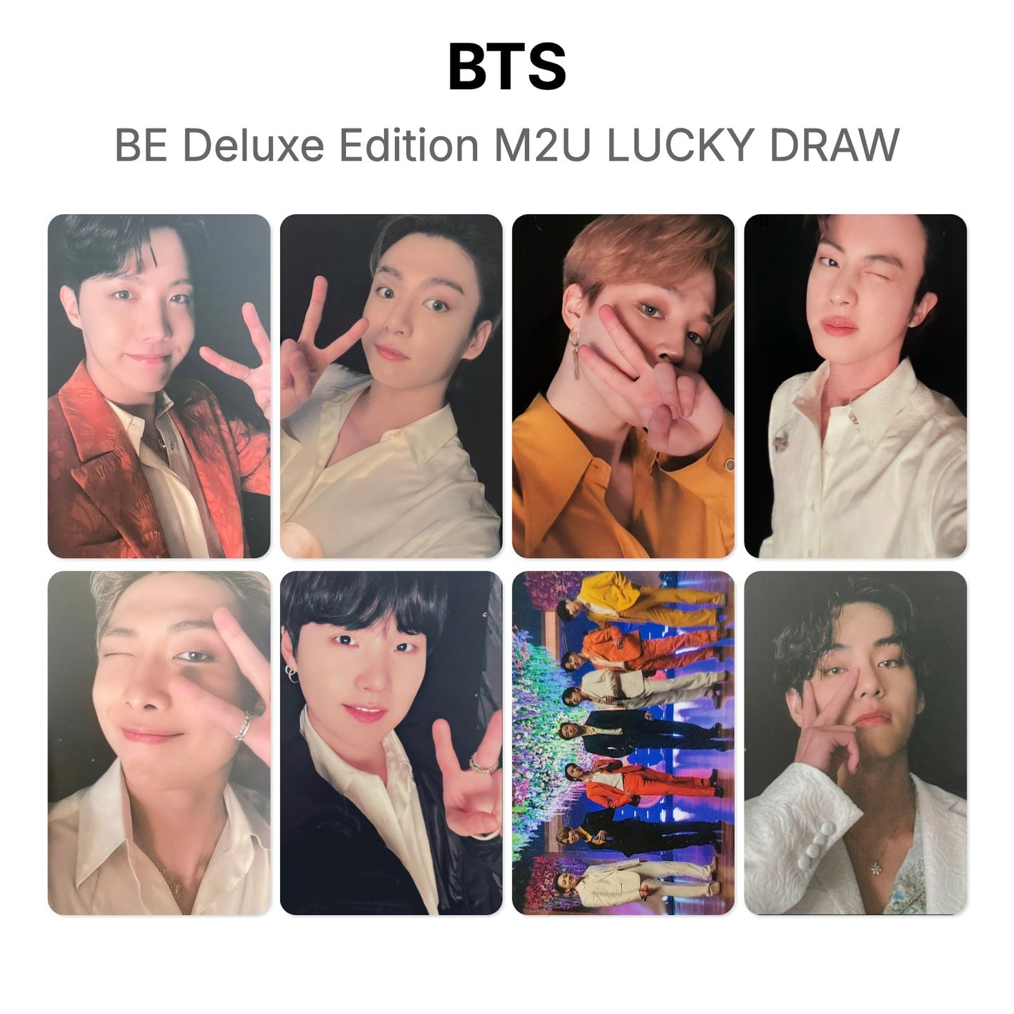 BTS BE Deluxe Edition M2U LUCKY DRAW Official Photocard